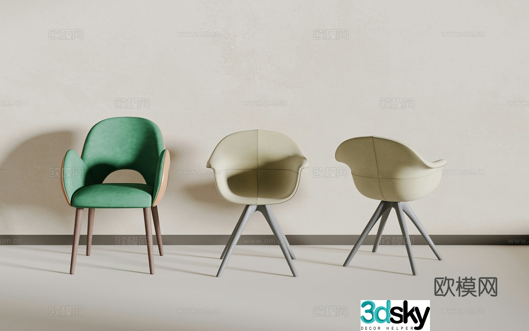 Modern single chair 3d model