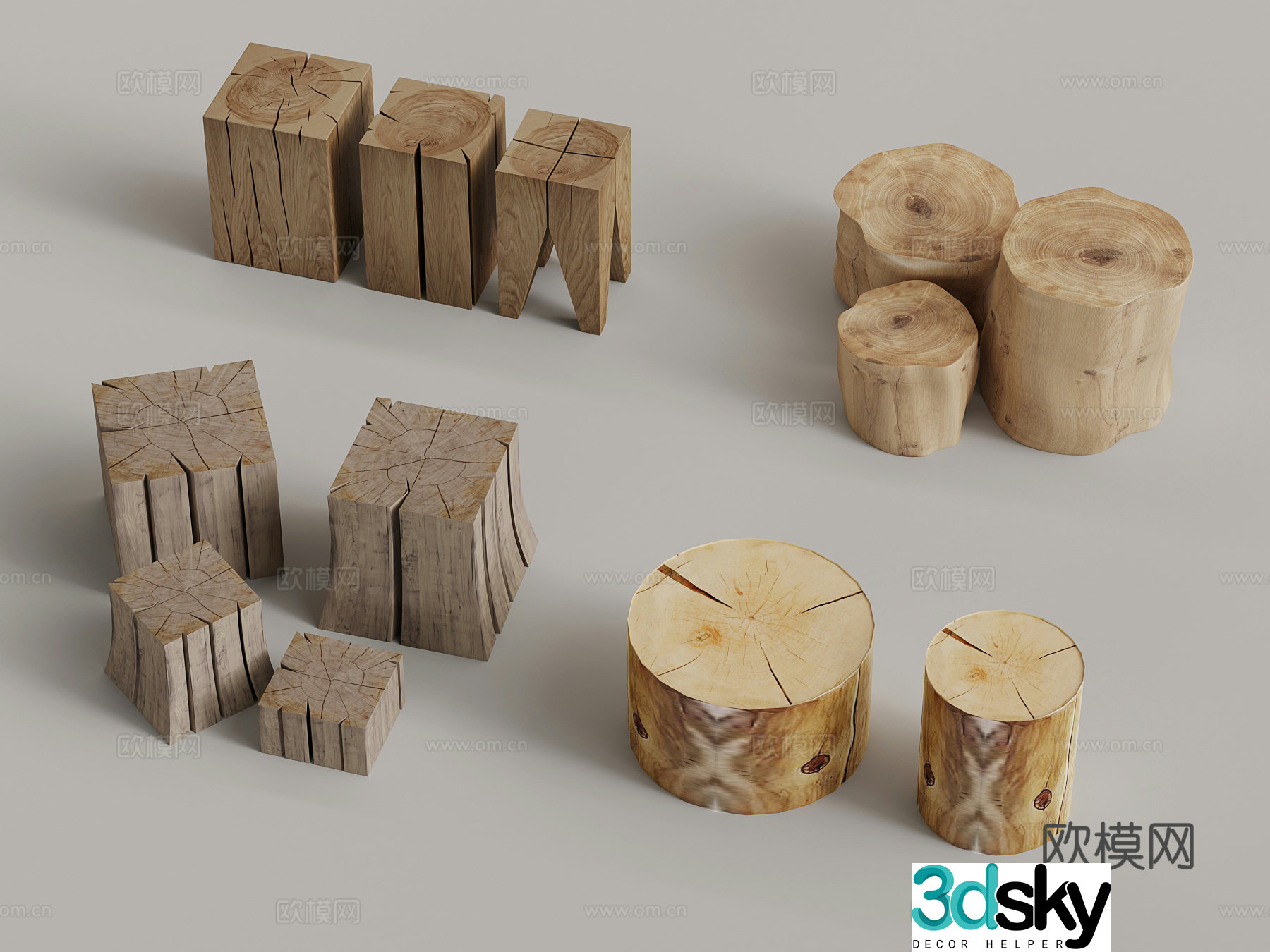 Modern shoe replacement stool Wood shoe replacement stool Square stool Low stool Sofa stool 3D model