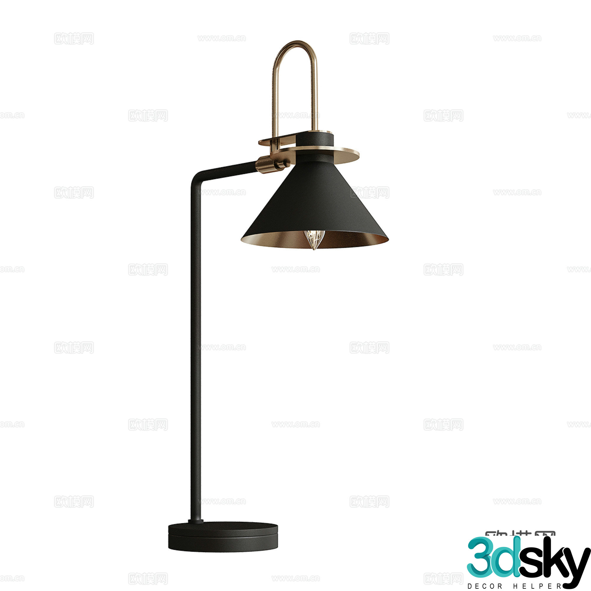 Modern light luxury minimalist desk lamp 3D model