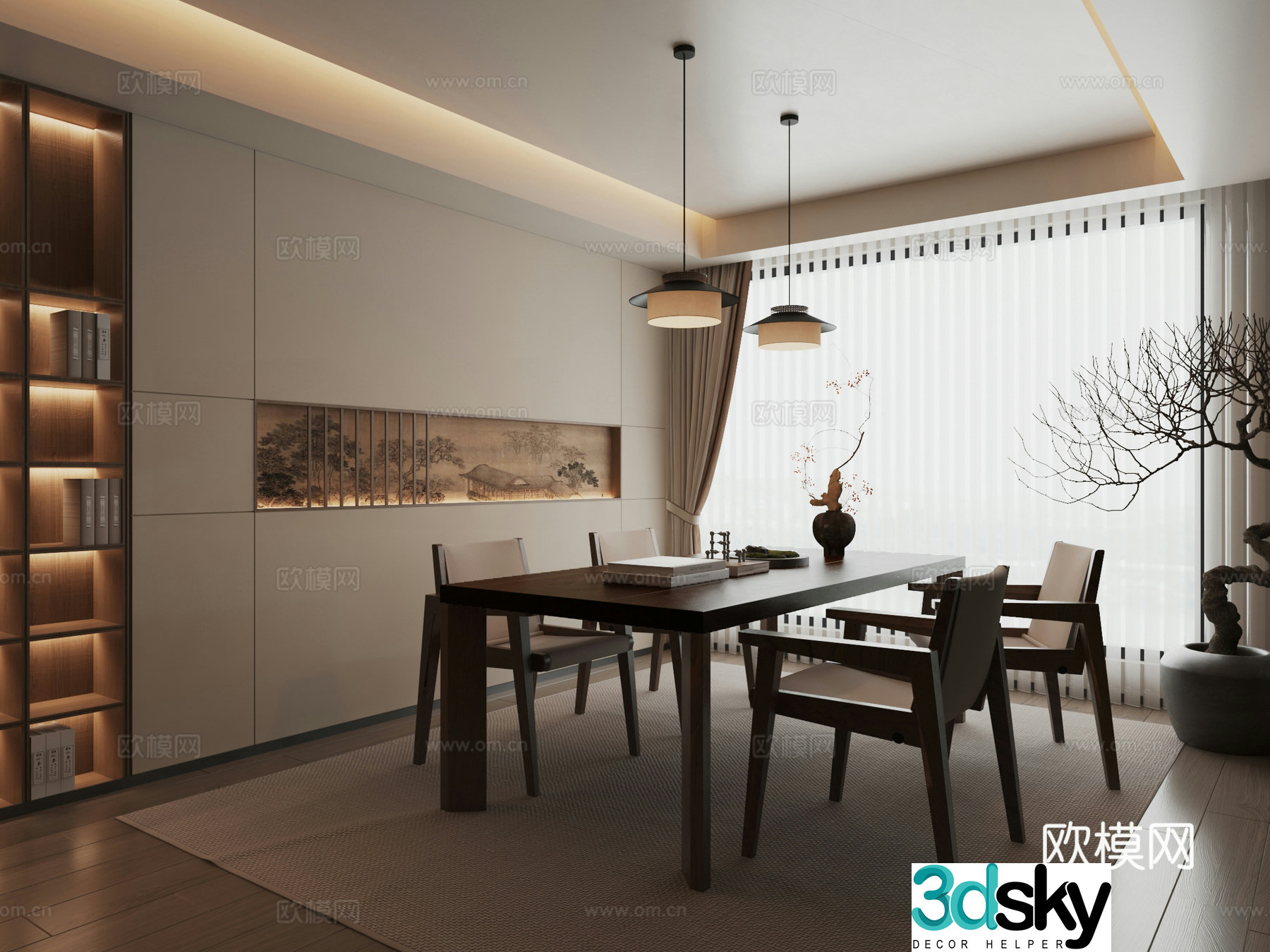 Song style restaurant Song style tea room New Chinese style restaurant New Chinese style tea room 3D model