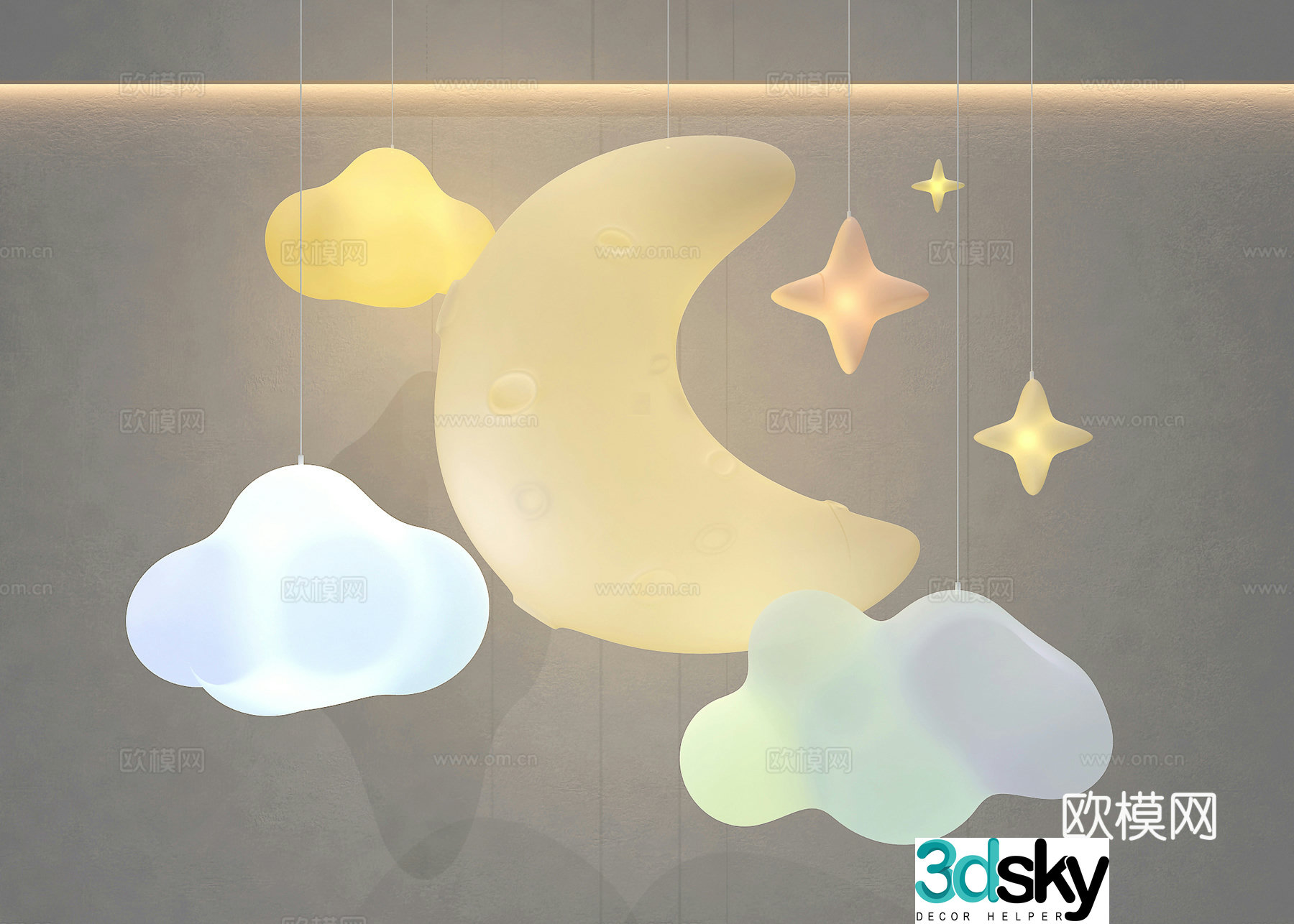 Children’s room chandelier 3d model