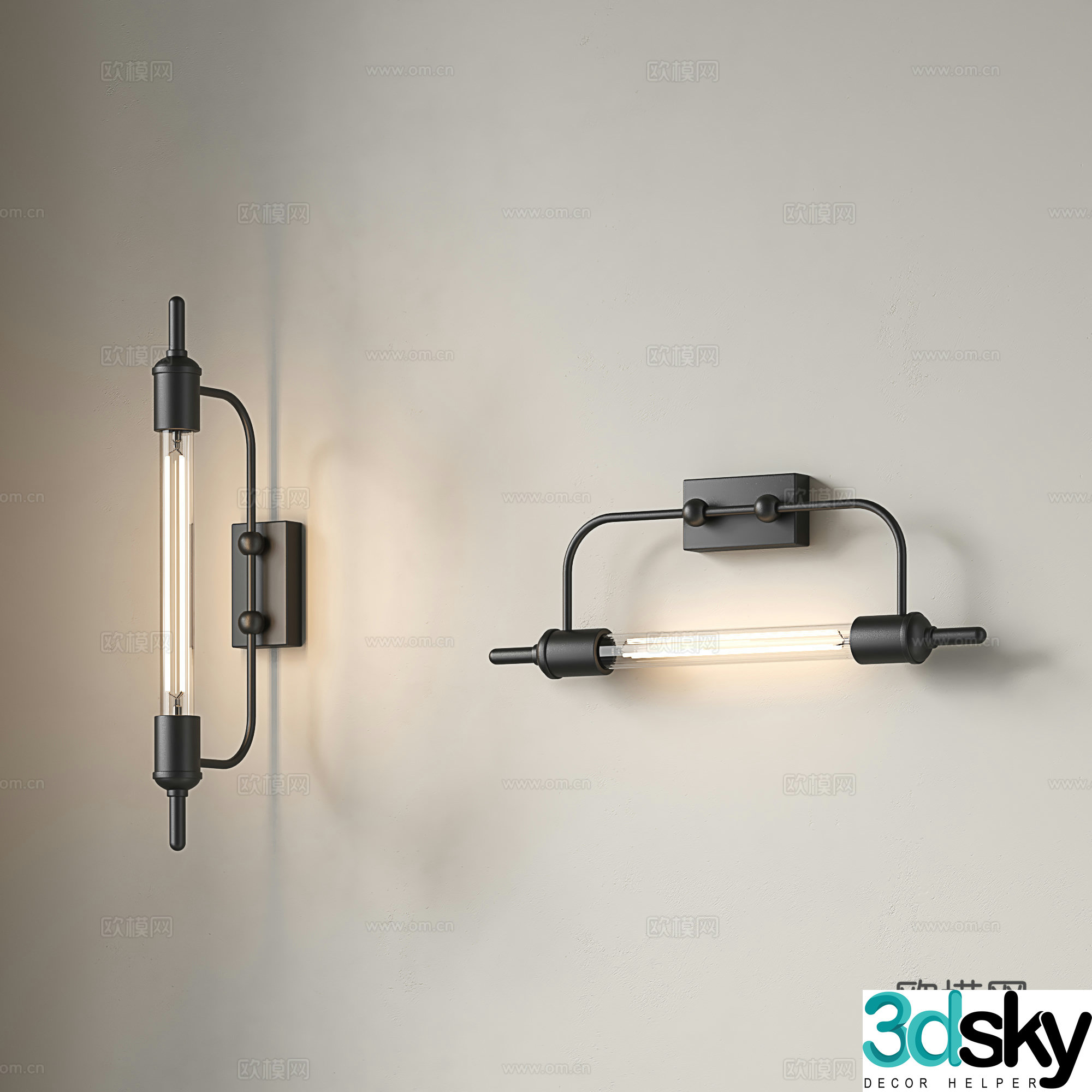 American wall lamp retro style wall lamp industrial wall lamp front mirror wall lamp aisle staircase wall lamp 3D model