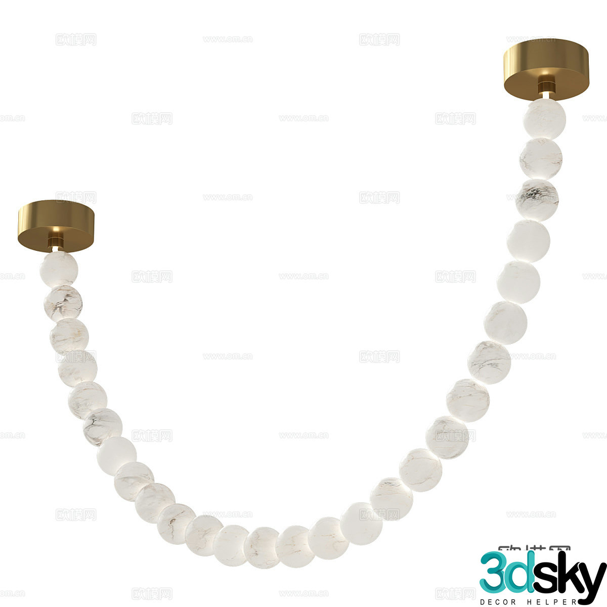 Modern simple and light luxury chandeliers chandeliers simple chandeliers lamp 3d model