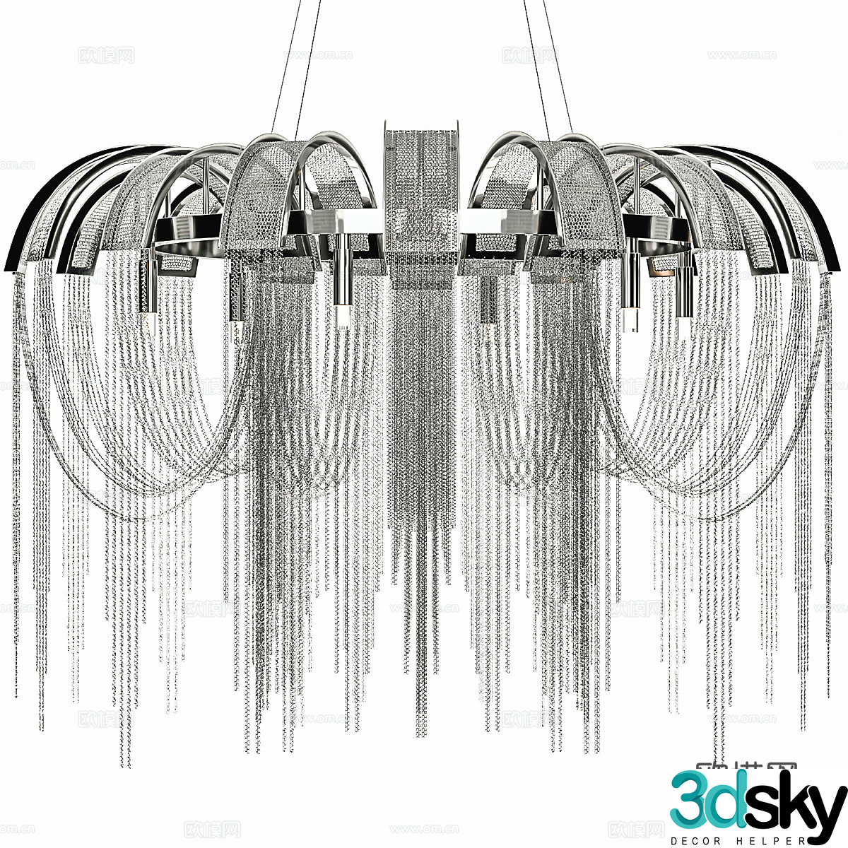 Modern Italian decorative chandelier 3d model