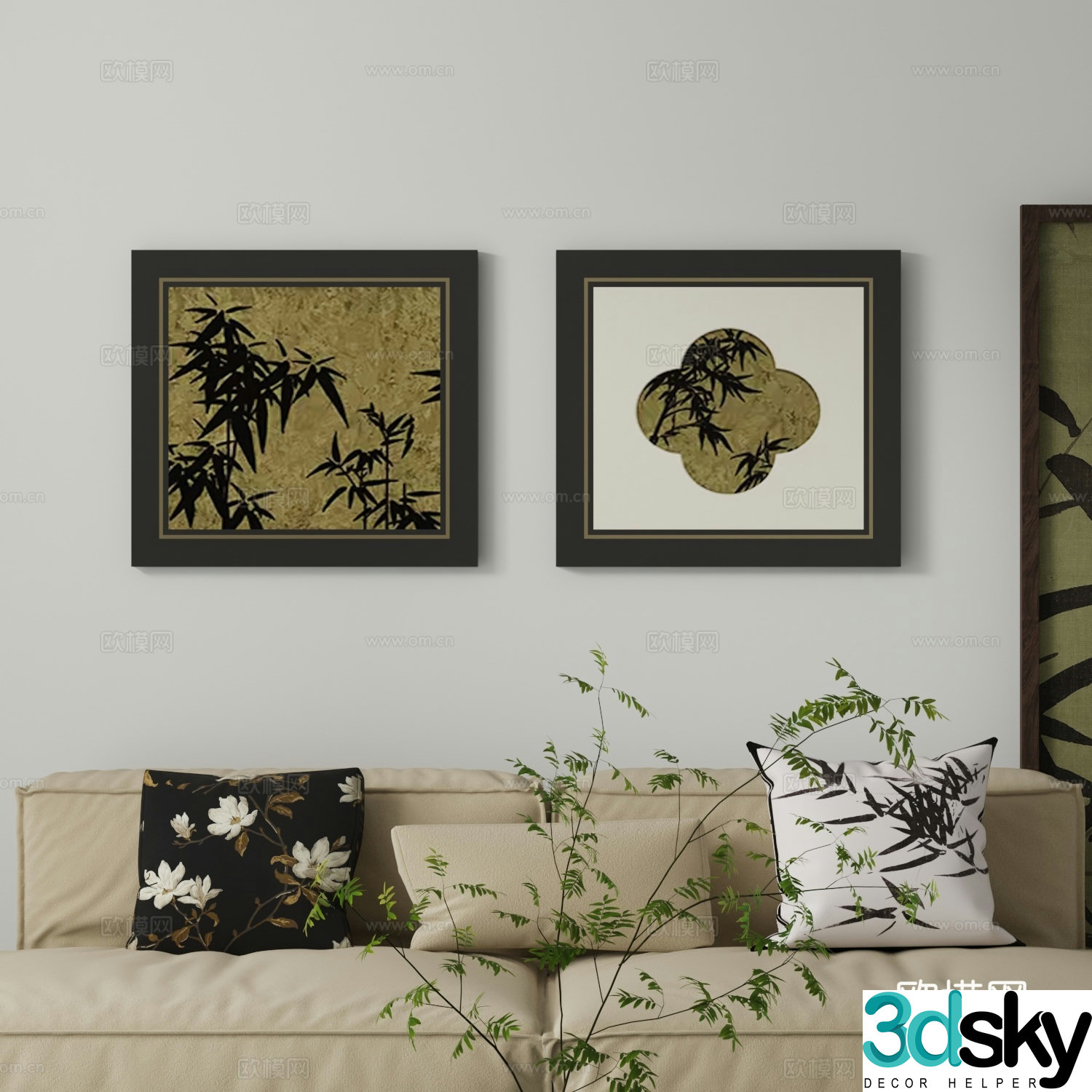 Decorative painting 3d model