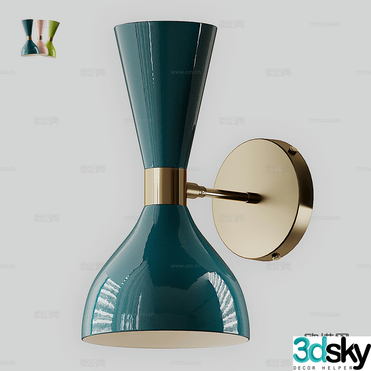 Modern light luxury children’s wall lamp 3D model