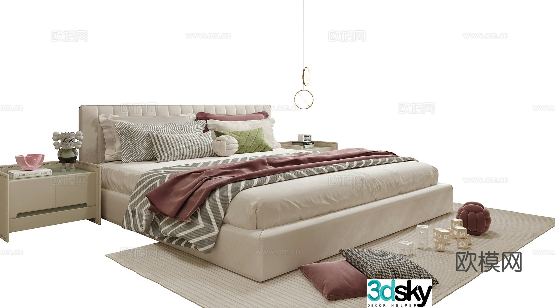 Modern children’s bed 3d model