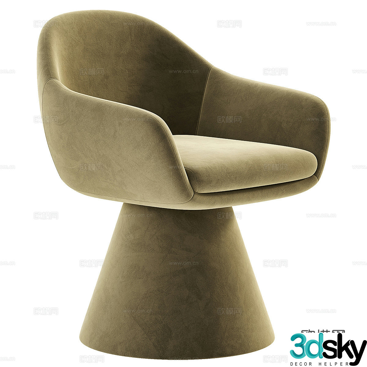 Modern Italian fabric chair 3d model