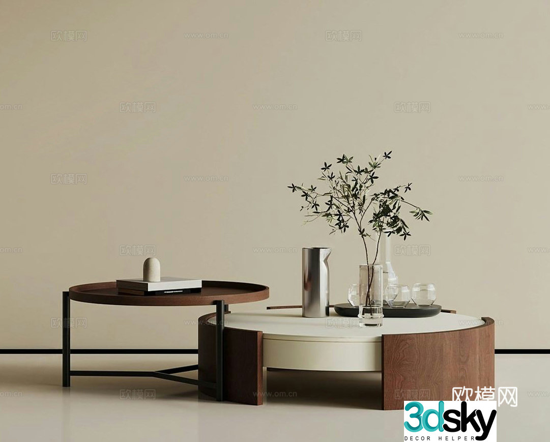 Middle-aged coffee table-Middle-aged coffee table 3D model