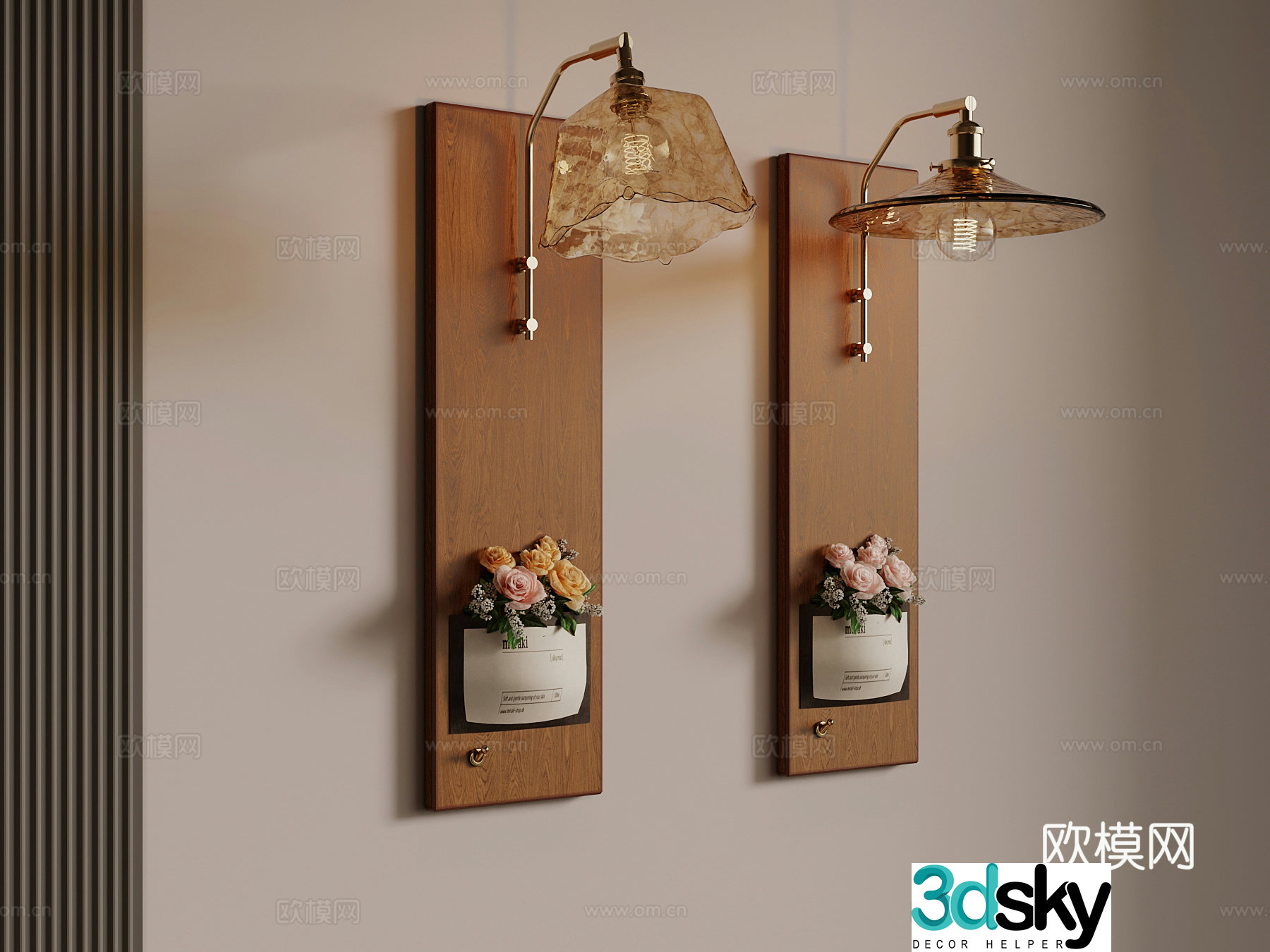 Wall lamp French medieval wall lamp 3D model