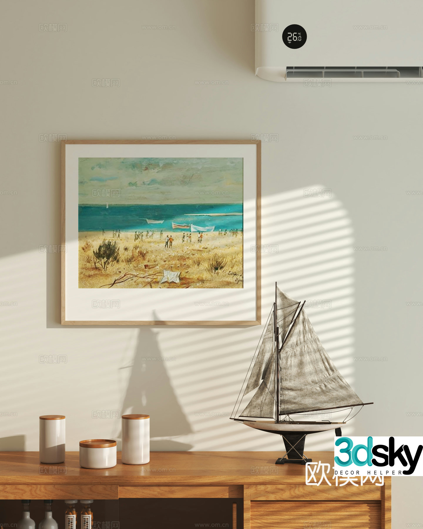 Modern decorative hanging paintings Decorative ornaments 3D model