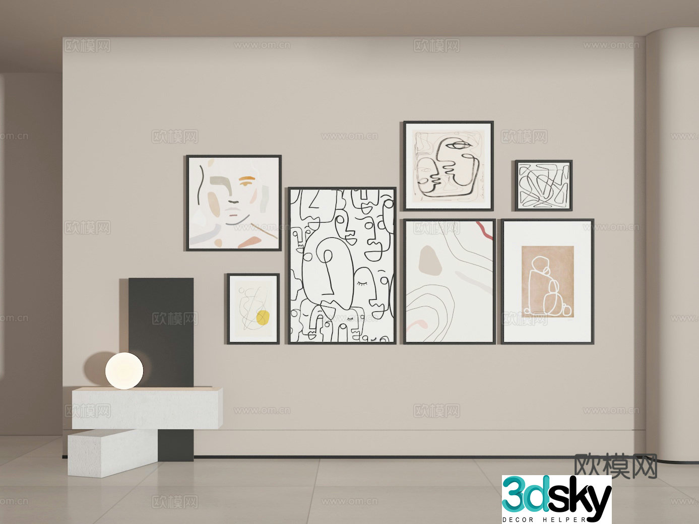 Photo wall 3d model