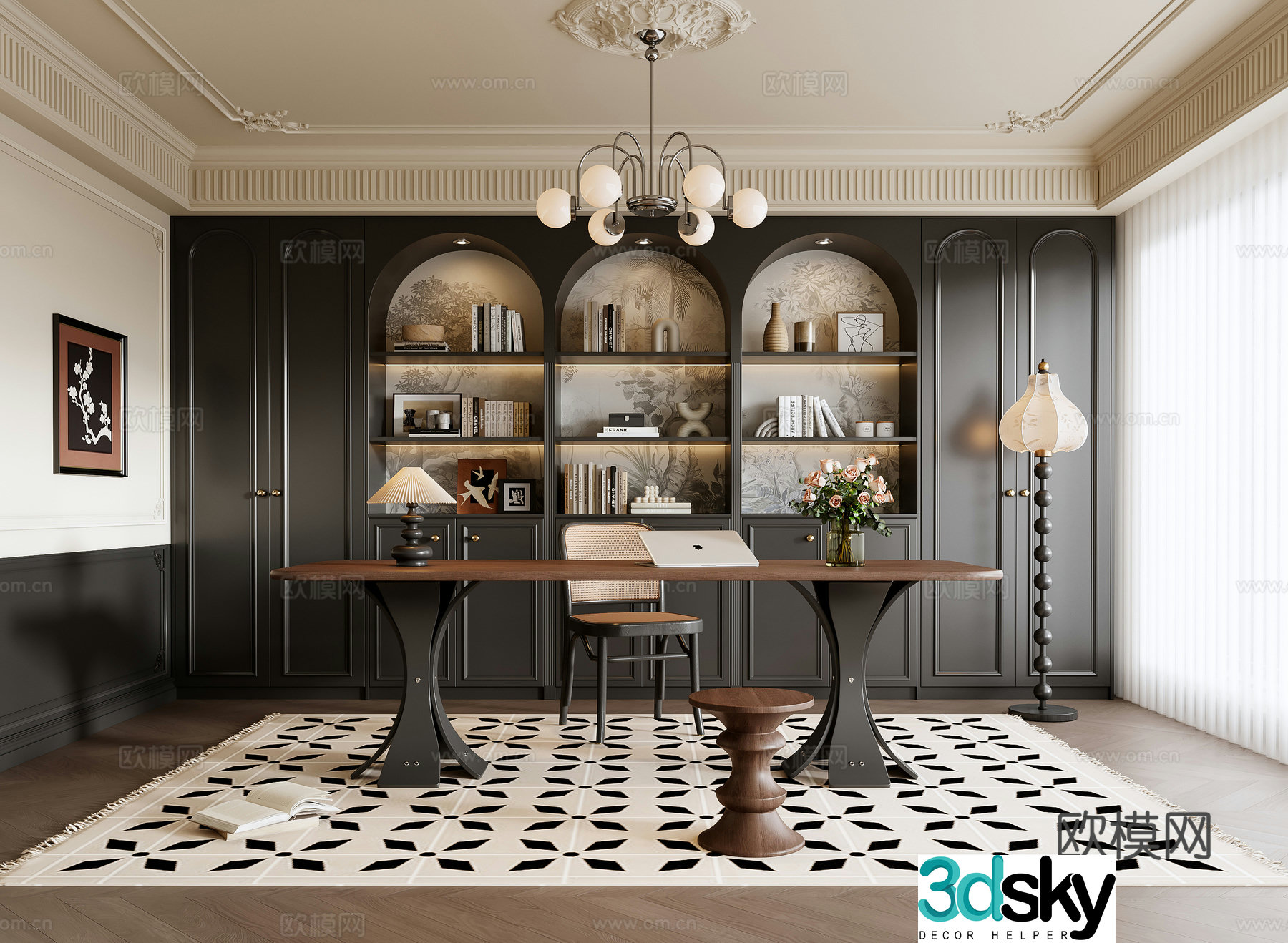 French study 3D model