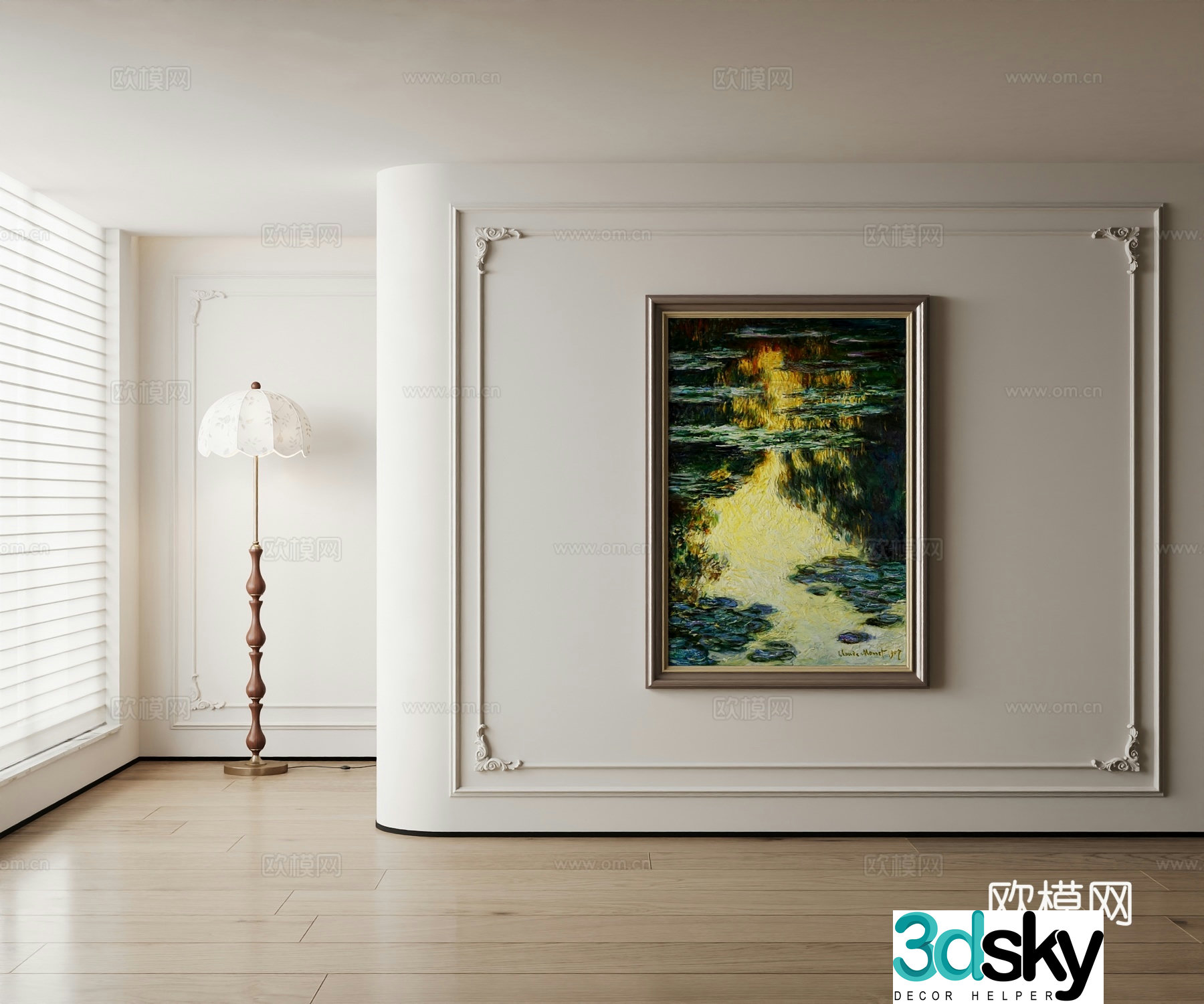American decorative painting 3d model