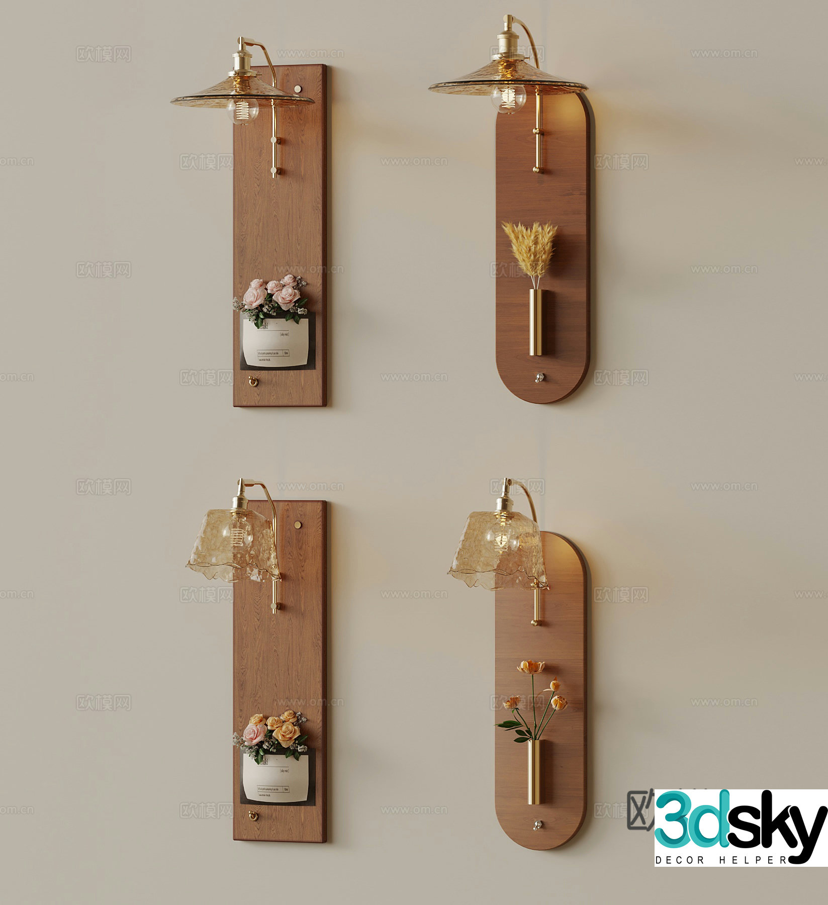 Wall lamp French medieval style wall lamp 3D model