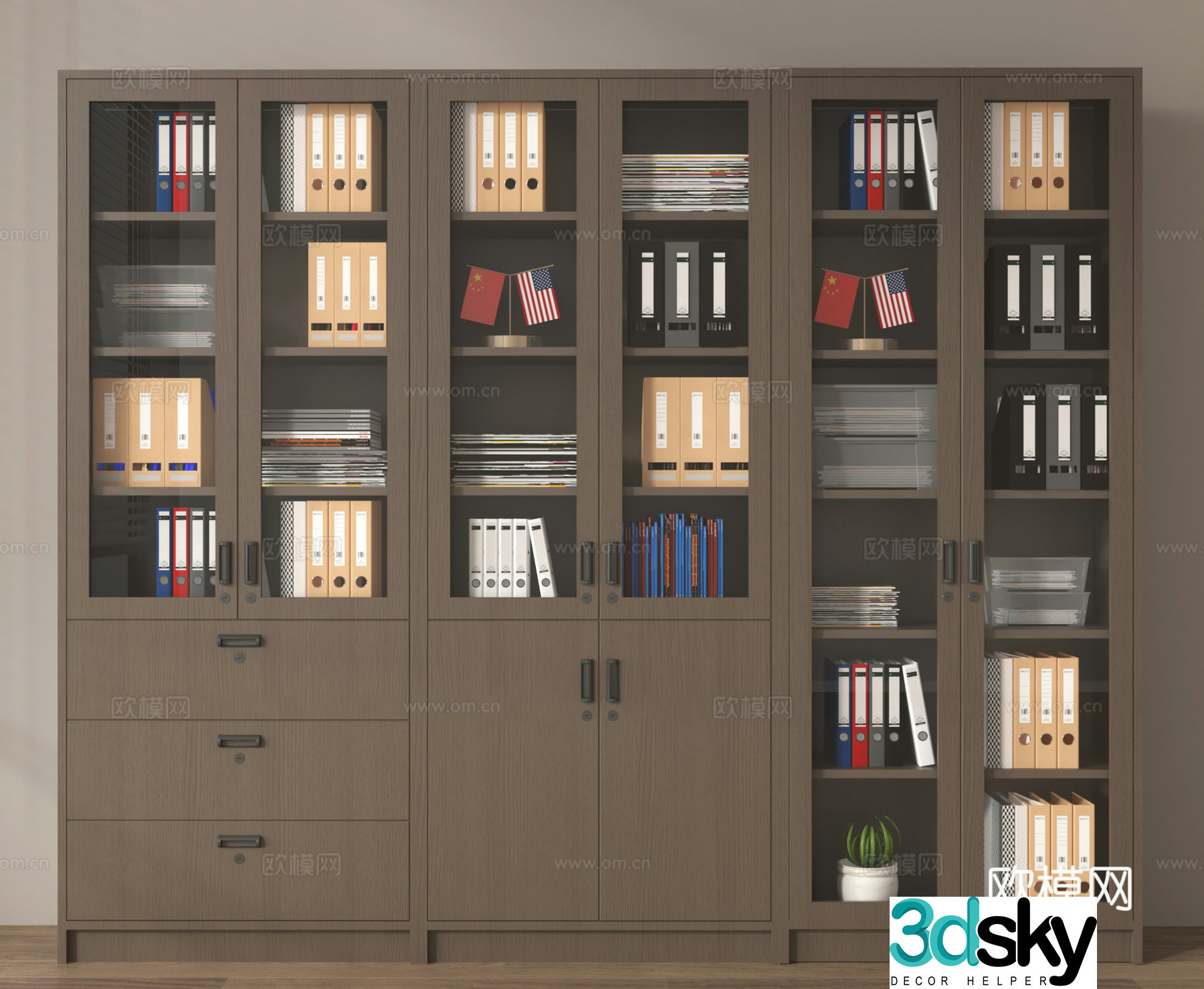 File cabinet Information cabinet Office cabinet File cabinet 3D model
