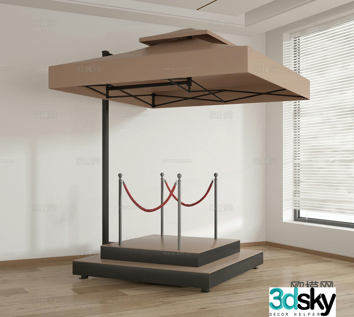 Security booth 3d model