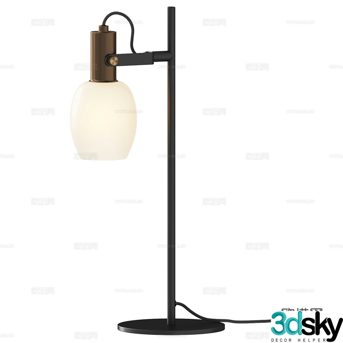 Modern light luxury minimalist desk lamp 3D model