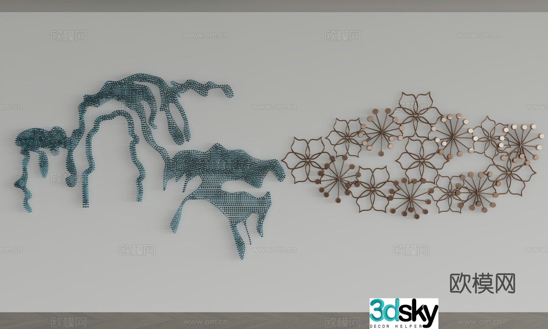 Modern wall decoration 3d model