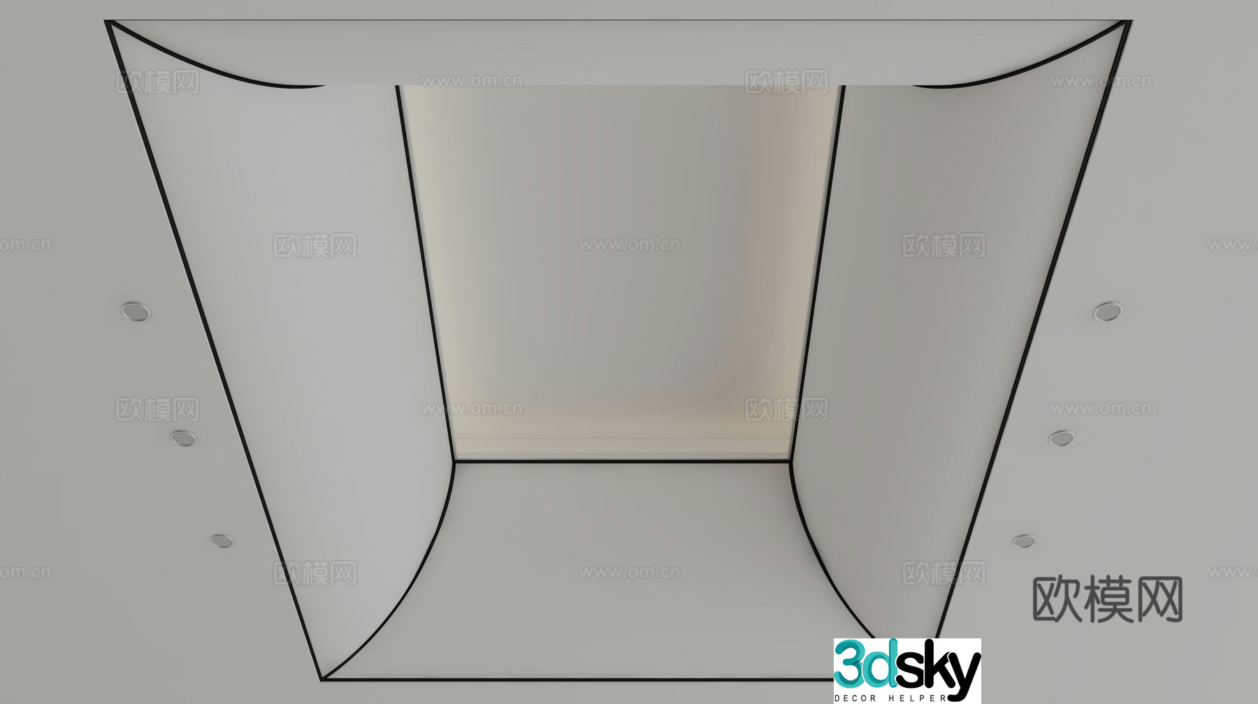 New Chinese style ceiling 3D model