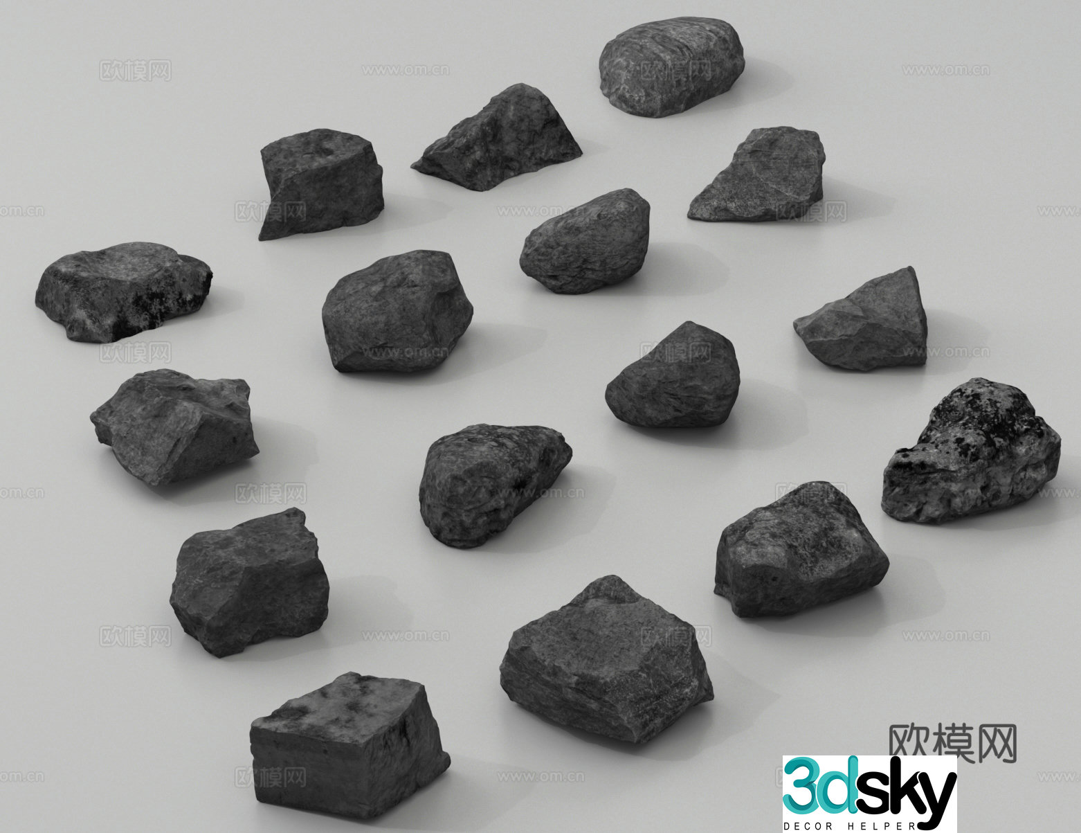 Landscape stones stones 3d model