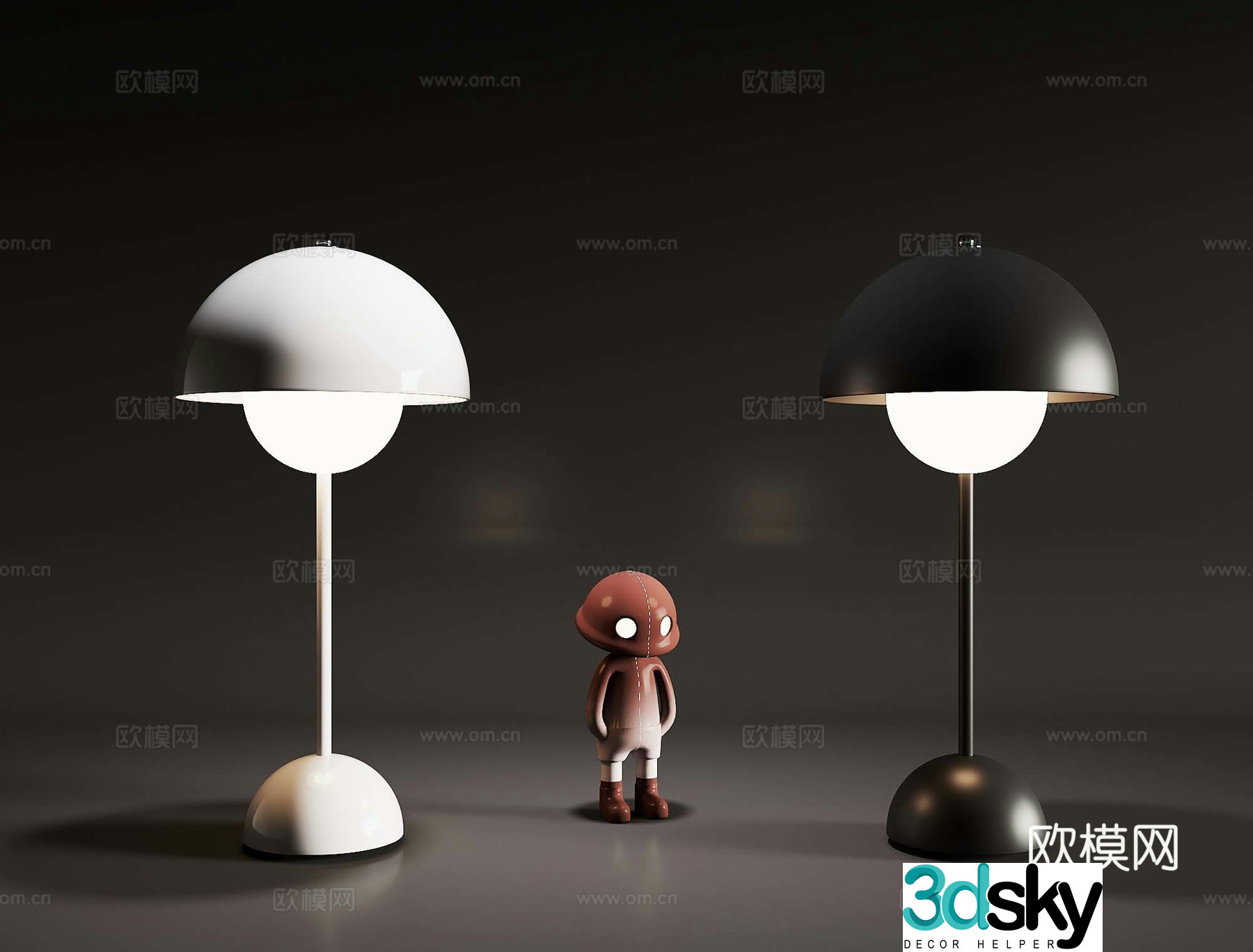 Modern desk lamp 3d model