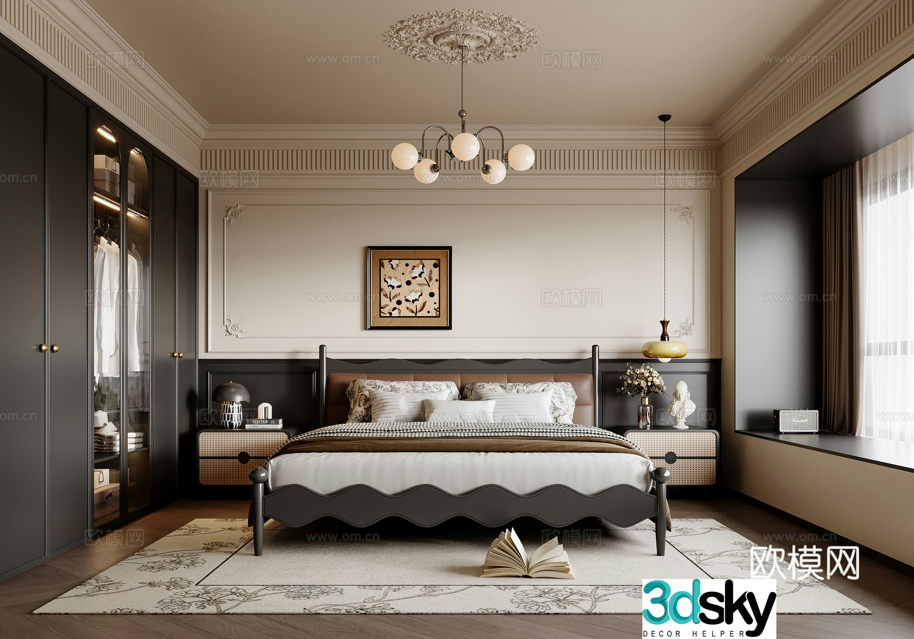 French bedroom 3d model