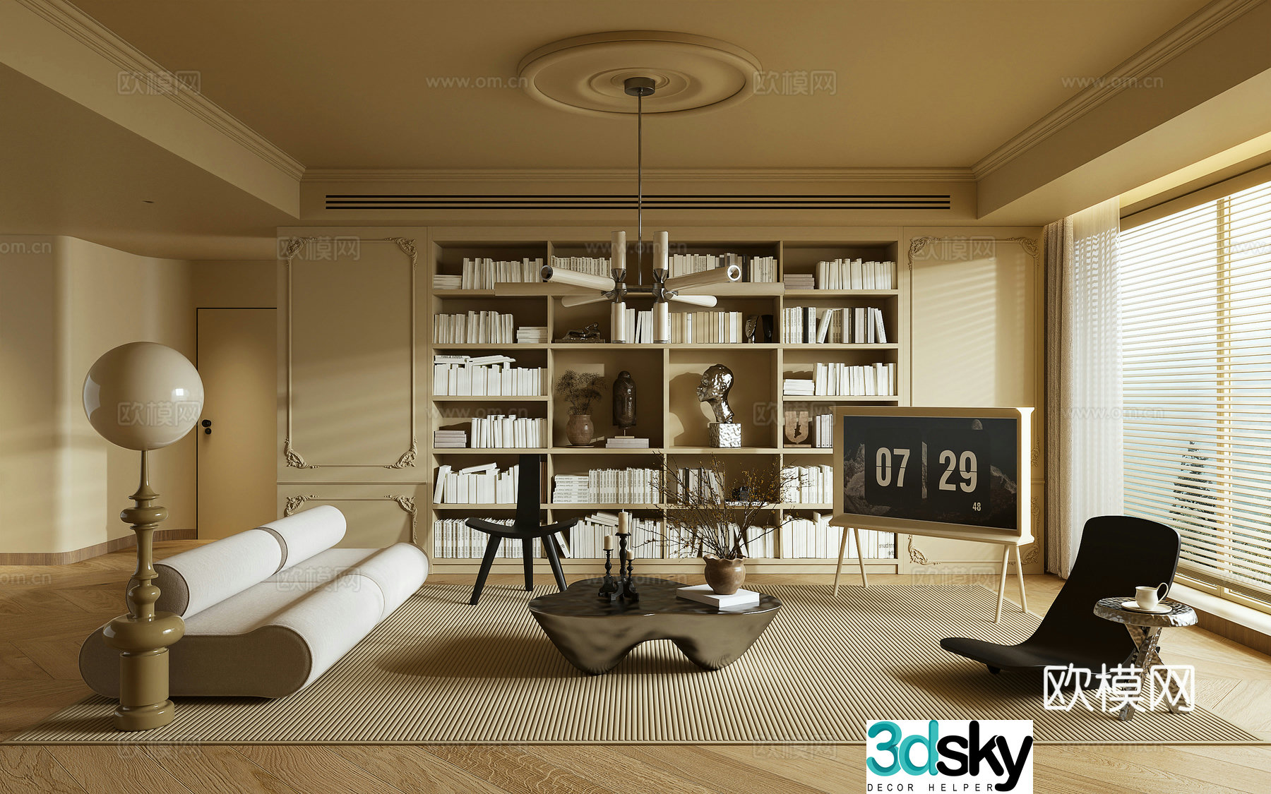 French living room 3d model