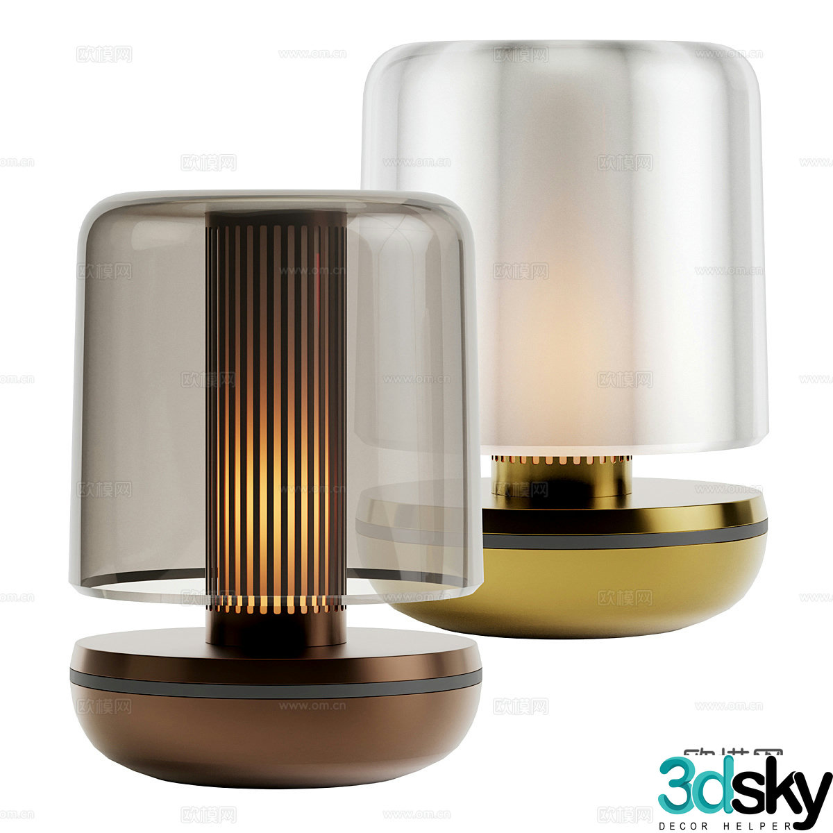 Light luxury desk lamp 3D model