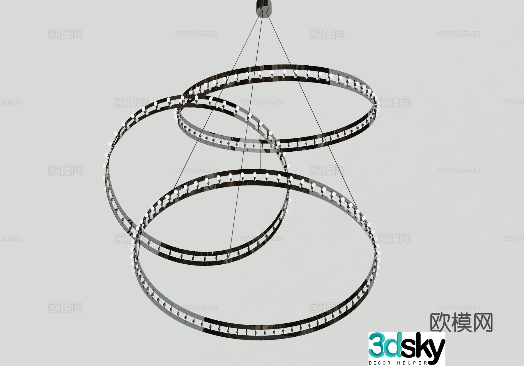Modern chandelier 3d model