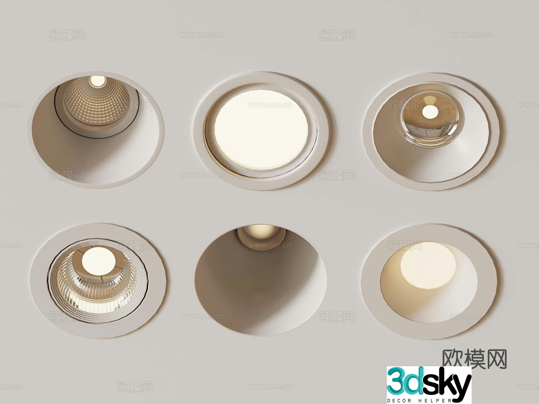 Modern downlight spotlight 3d model