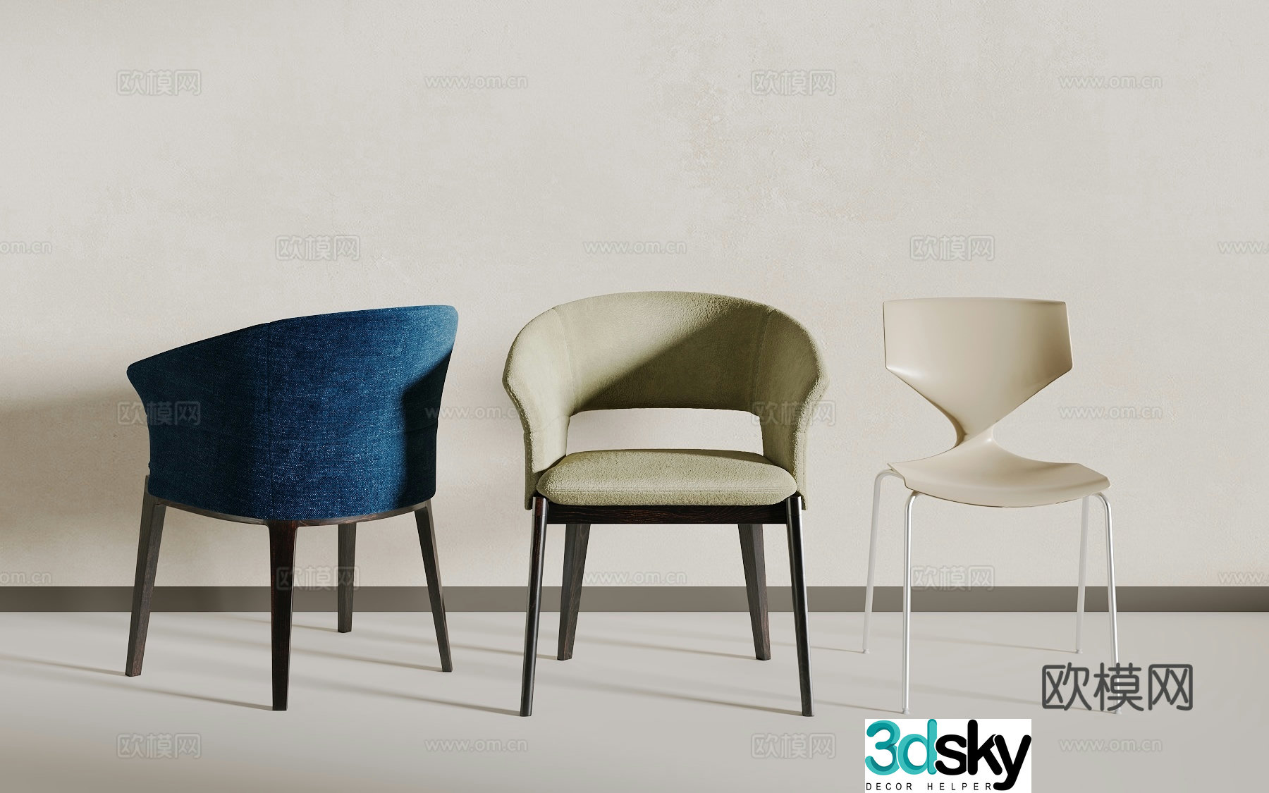 Modern single chair 3d model