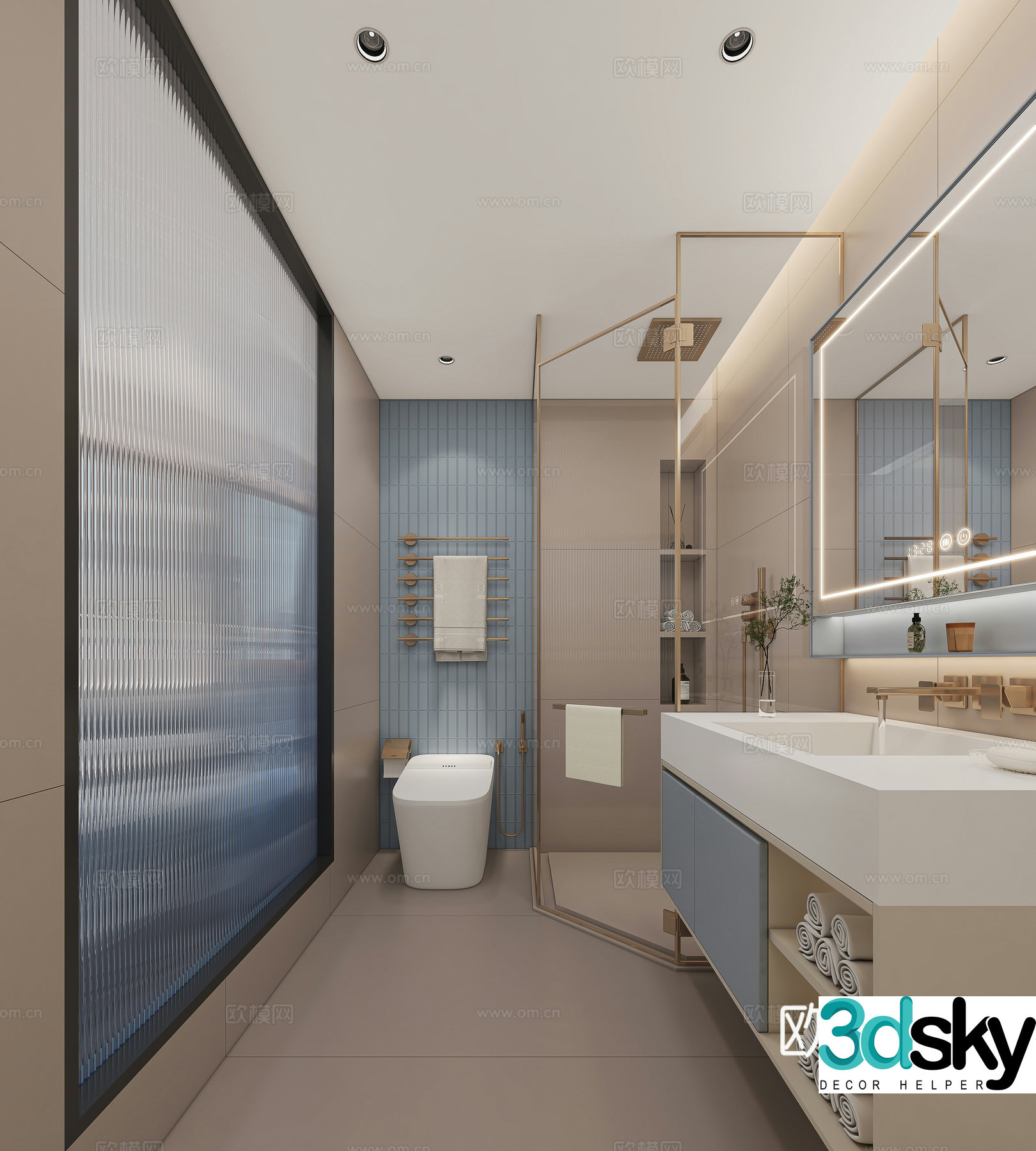 Modern bathroom 3d model
