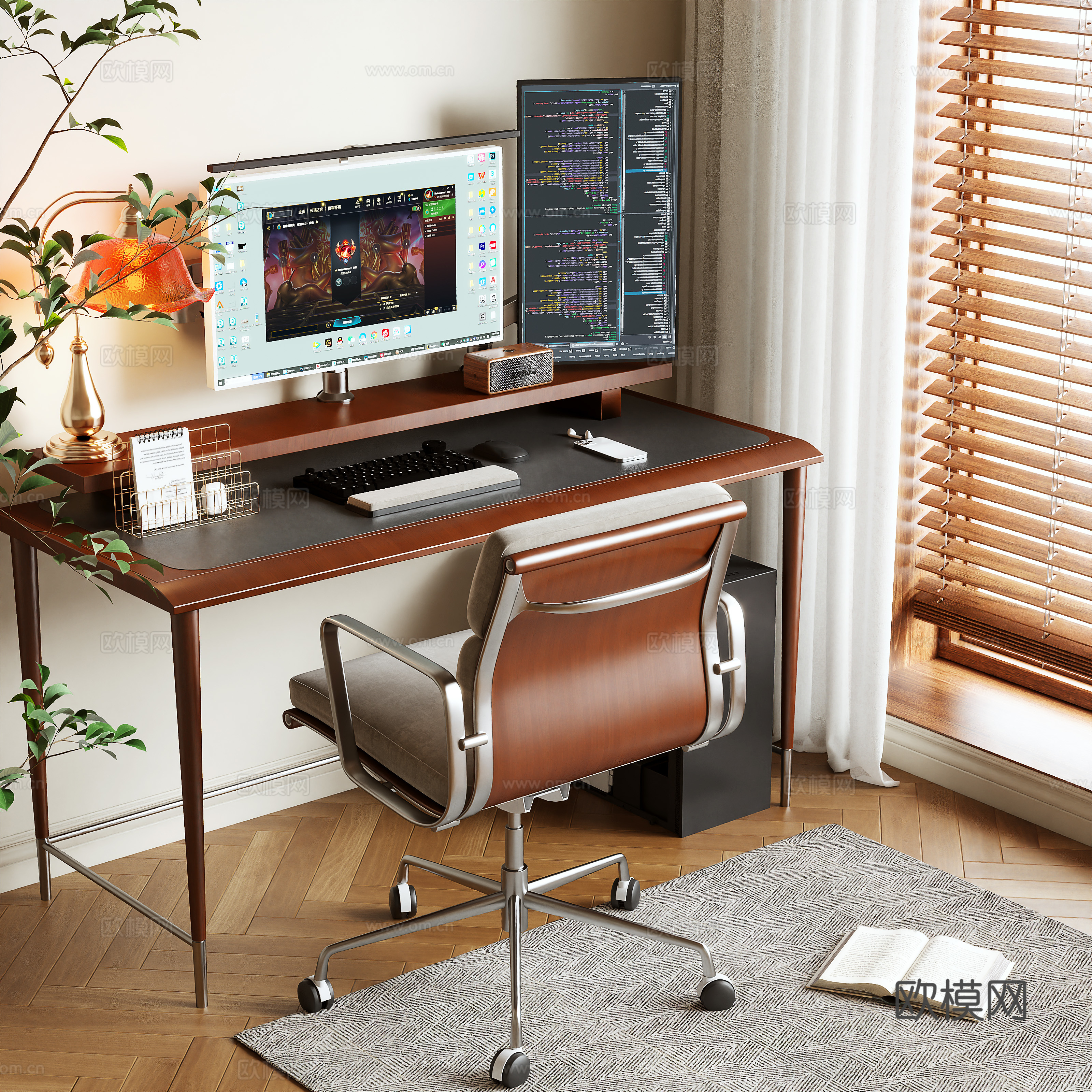 Log Wind Desk 3D Model