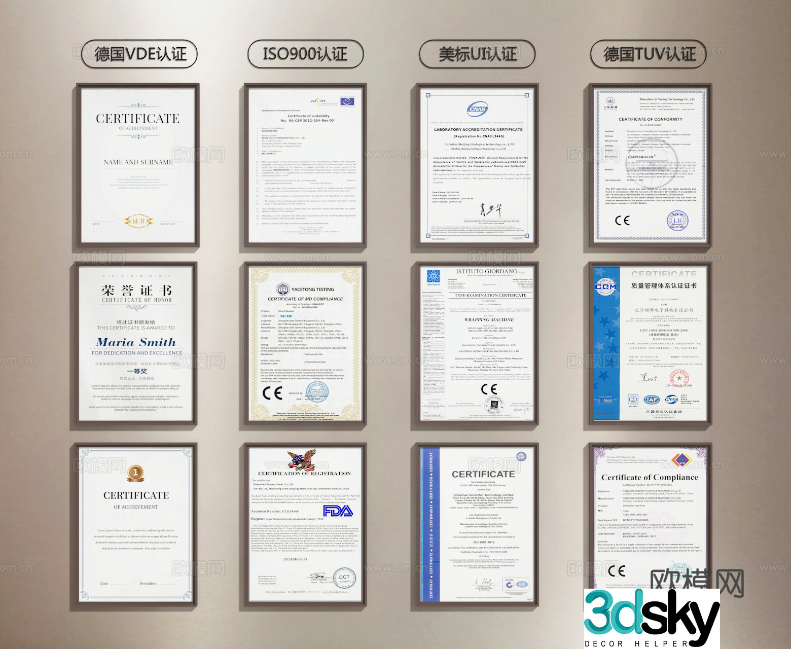Certificate of Honor 3d model