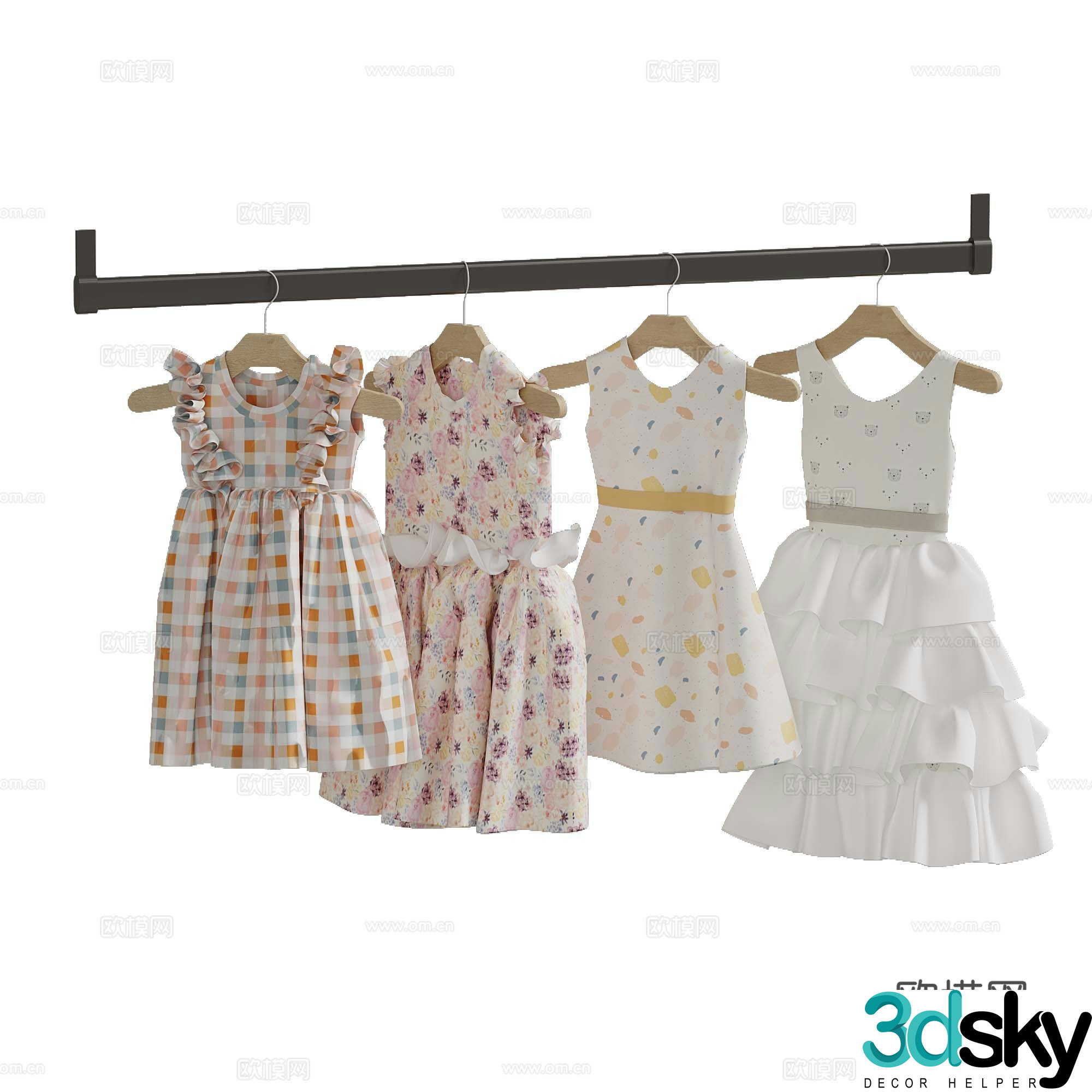 Children’s Clothing Clothing Hanger 3d Model