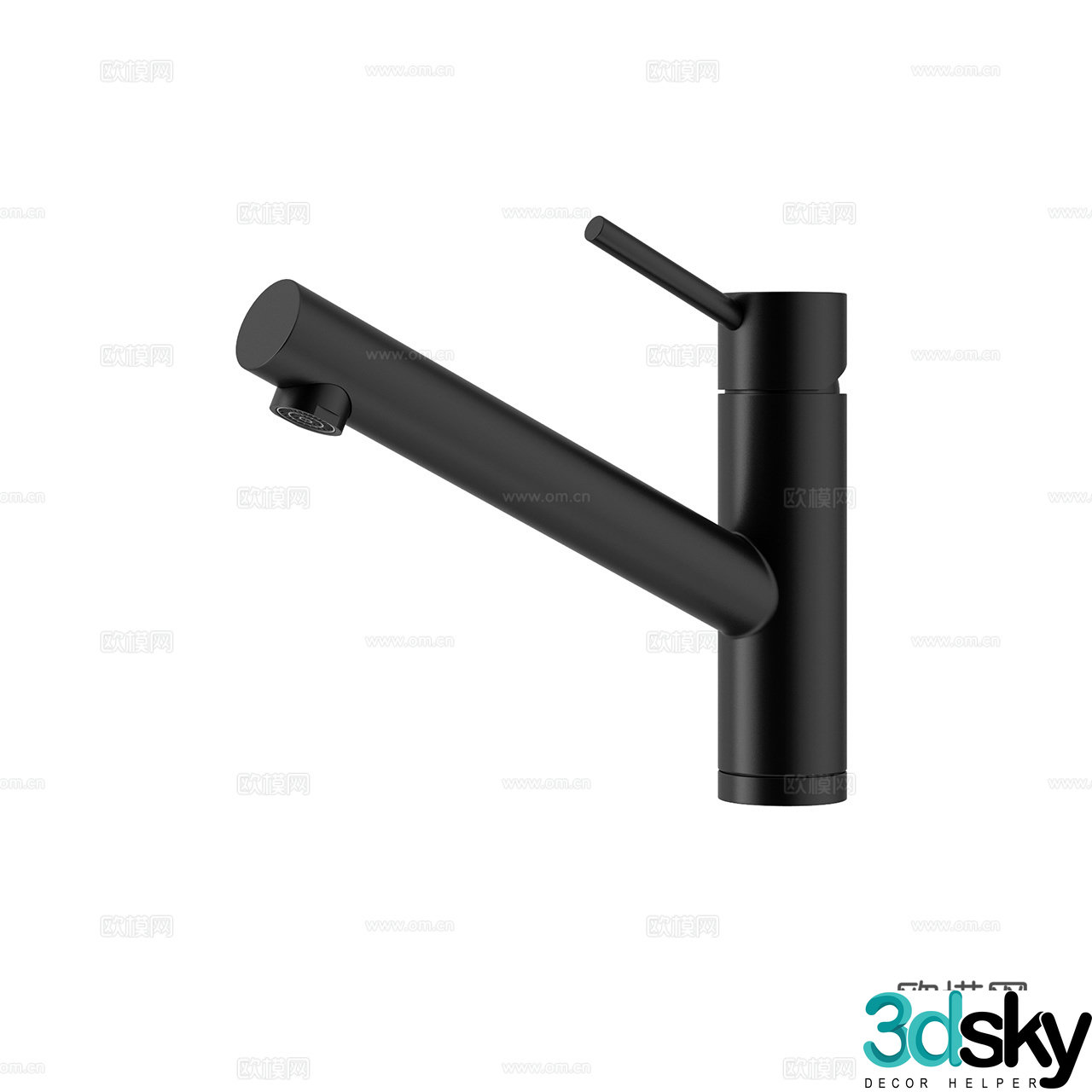 schock modern faucet simple faucet black faucet 3d model