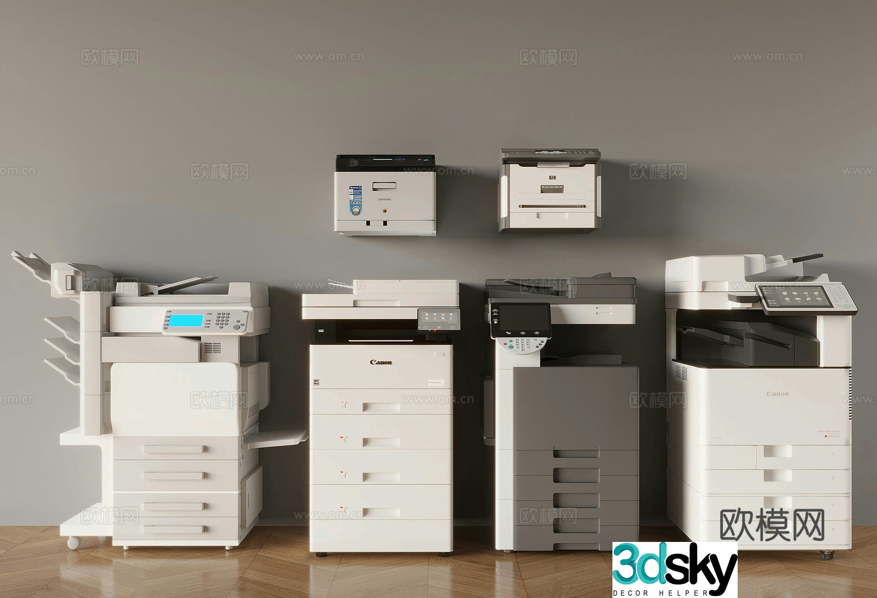 Modern printer copier Scanner Fax Machine 3D Model