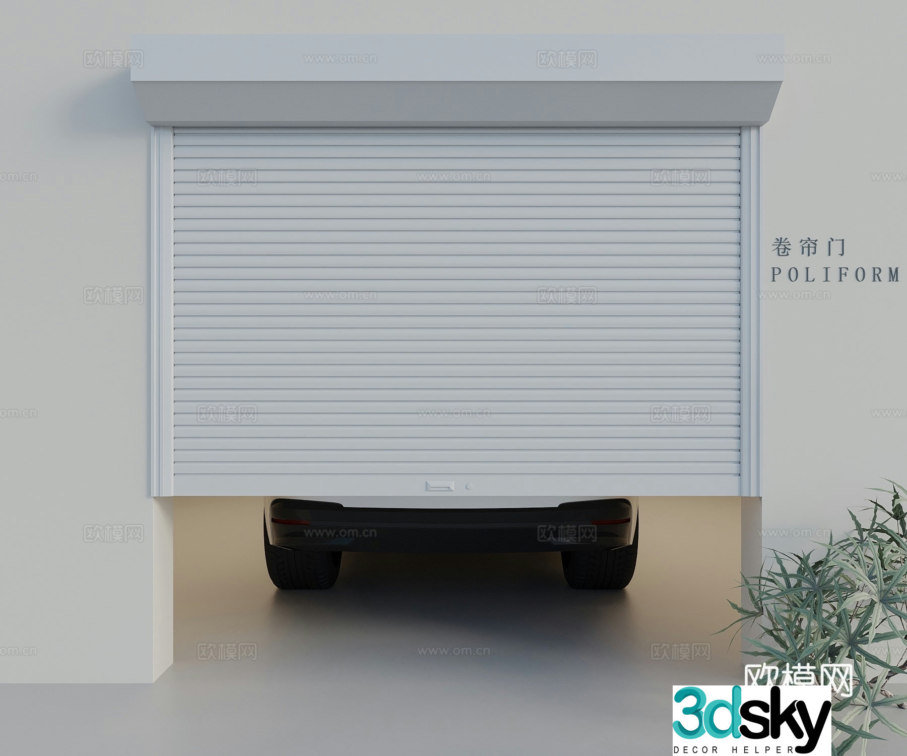 Rolling shutter door Rolling shutter door Garage door Factory warehouse door Shop rolling shutter door Stainless steel rolling shutter door 3D model