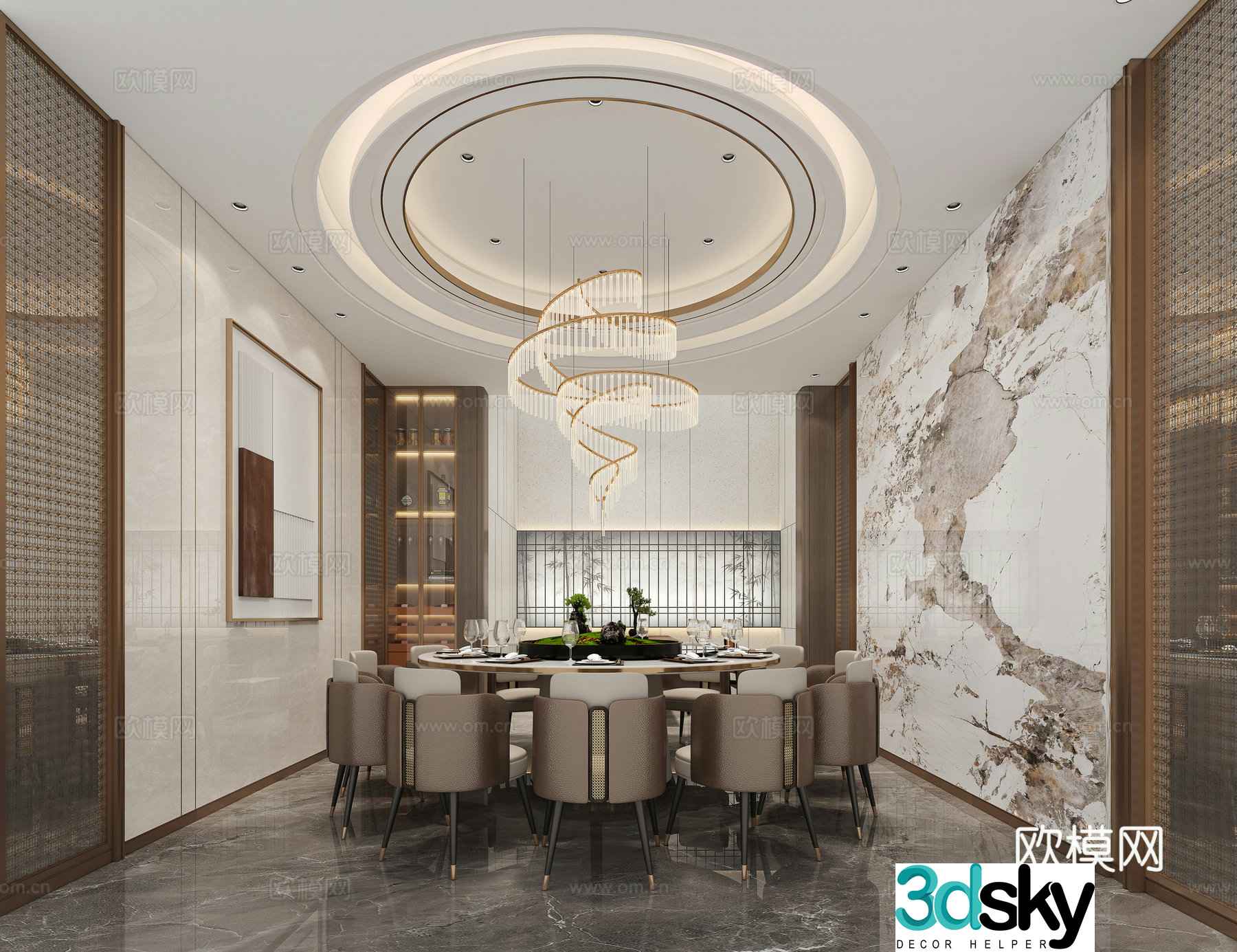 Modern restaurant 3d model