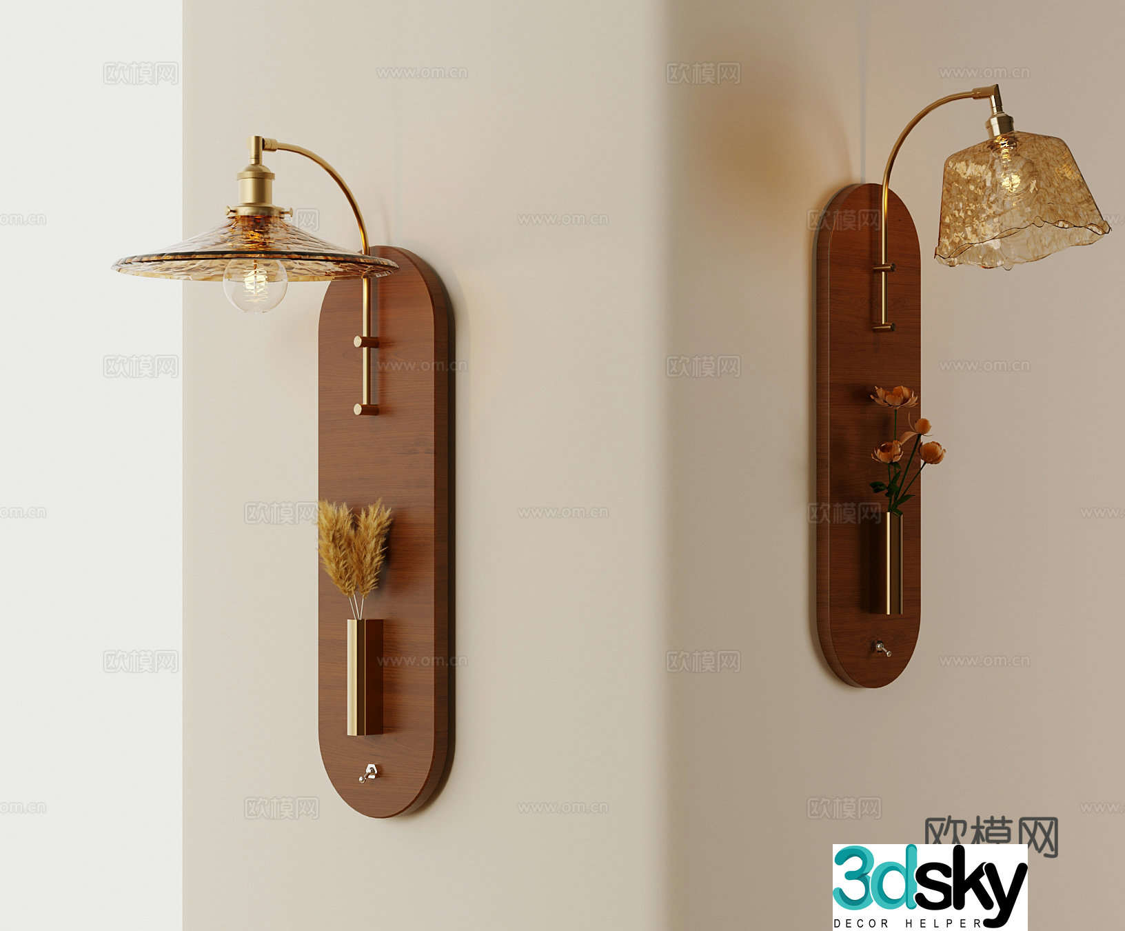 Wall lamp French medieval wall lamp 3D model