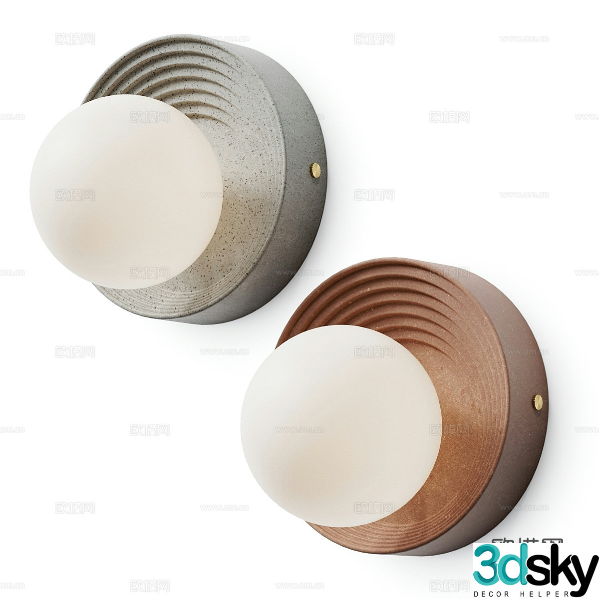 Modern Wasabi Disc Wall Light 3D Model