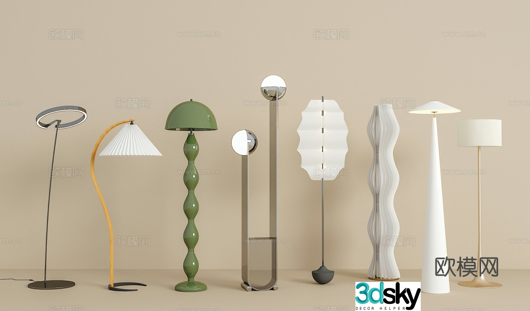Floor lamp Metal floor lamp Art floor lamp 3d model