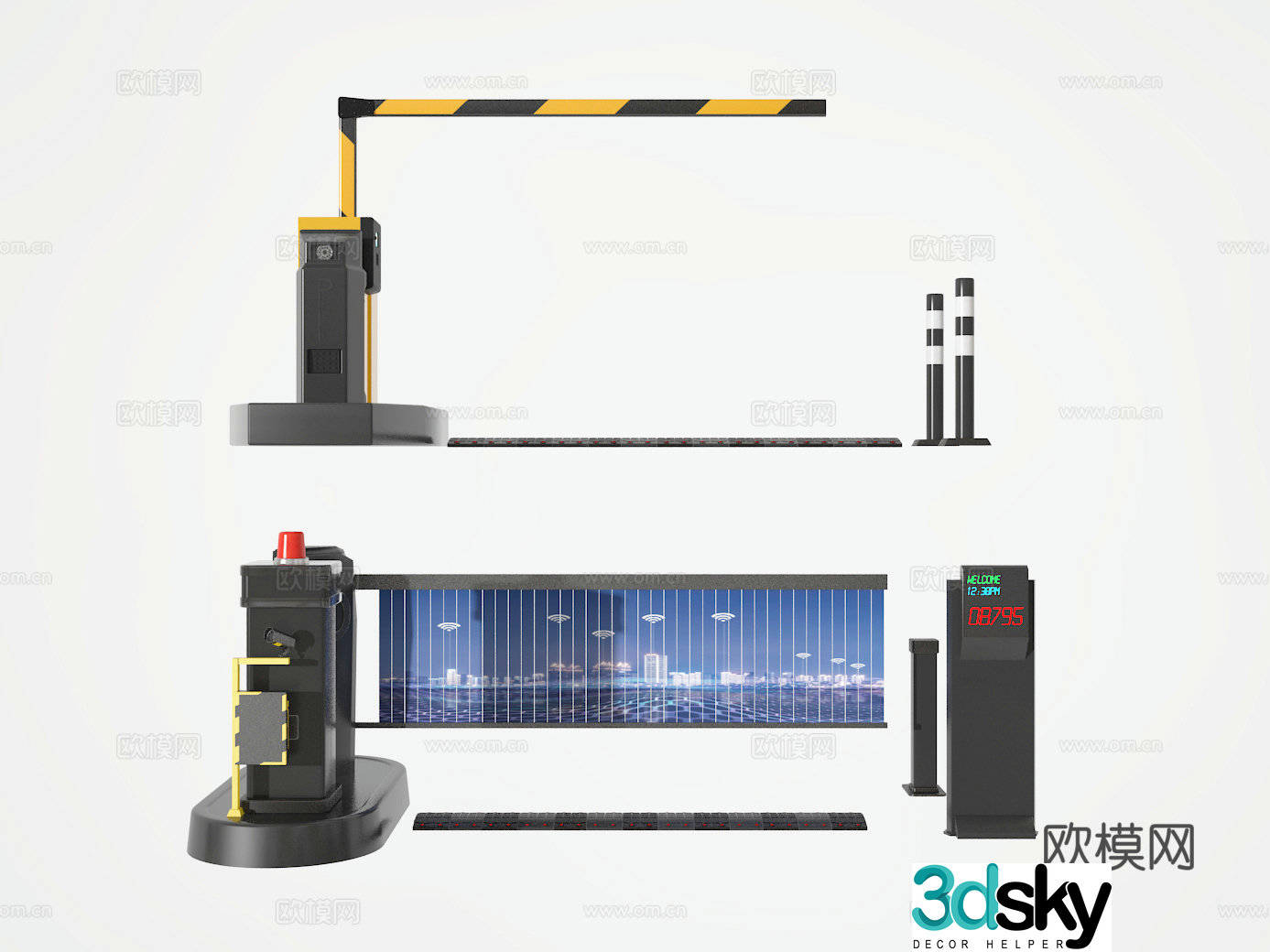 parking pole 3d model