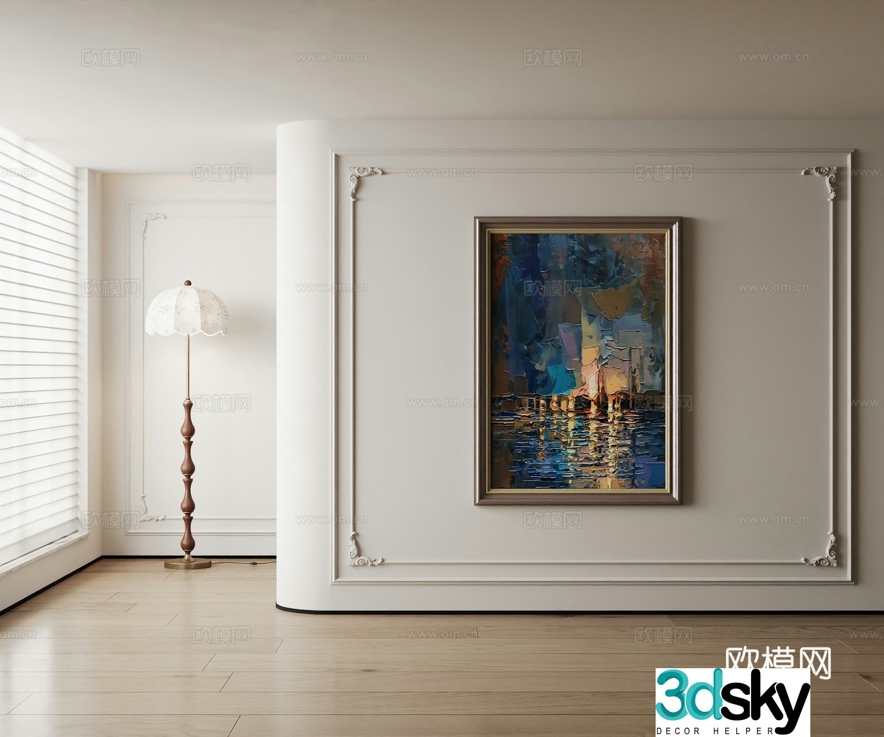 American decorative painting 3d model