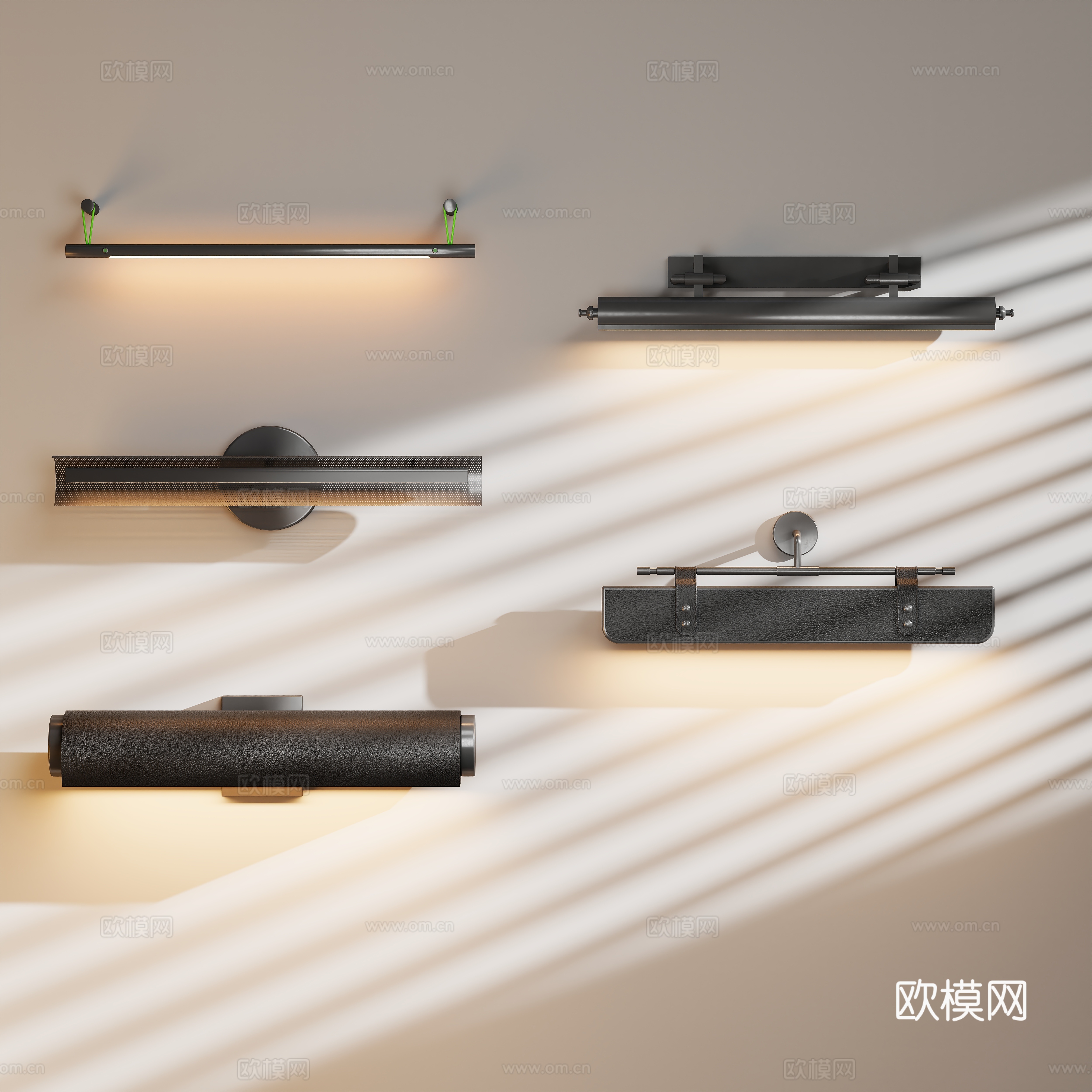Modern metal hanging painting wall lamp 3d model