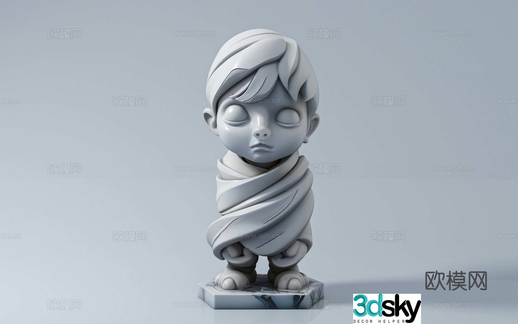 Character sculpture cartoon style artistic abstract creative ornaments figure decoration sculpture statue travel 3d model