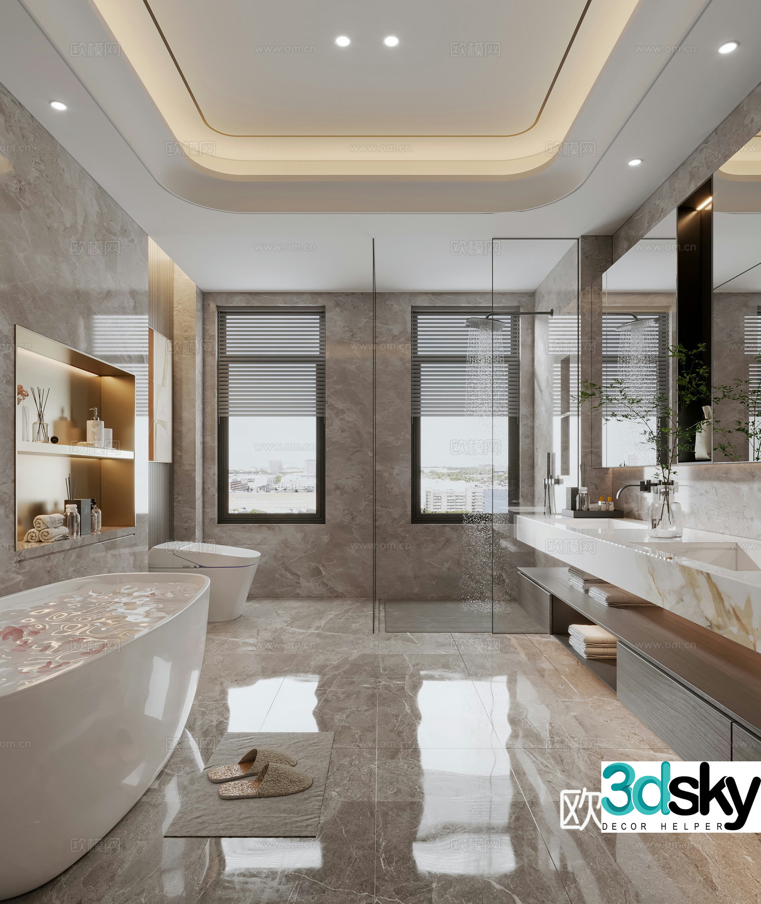 Villa bathroom 3d model