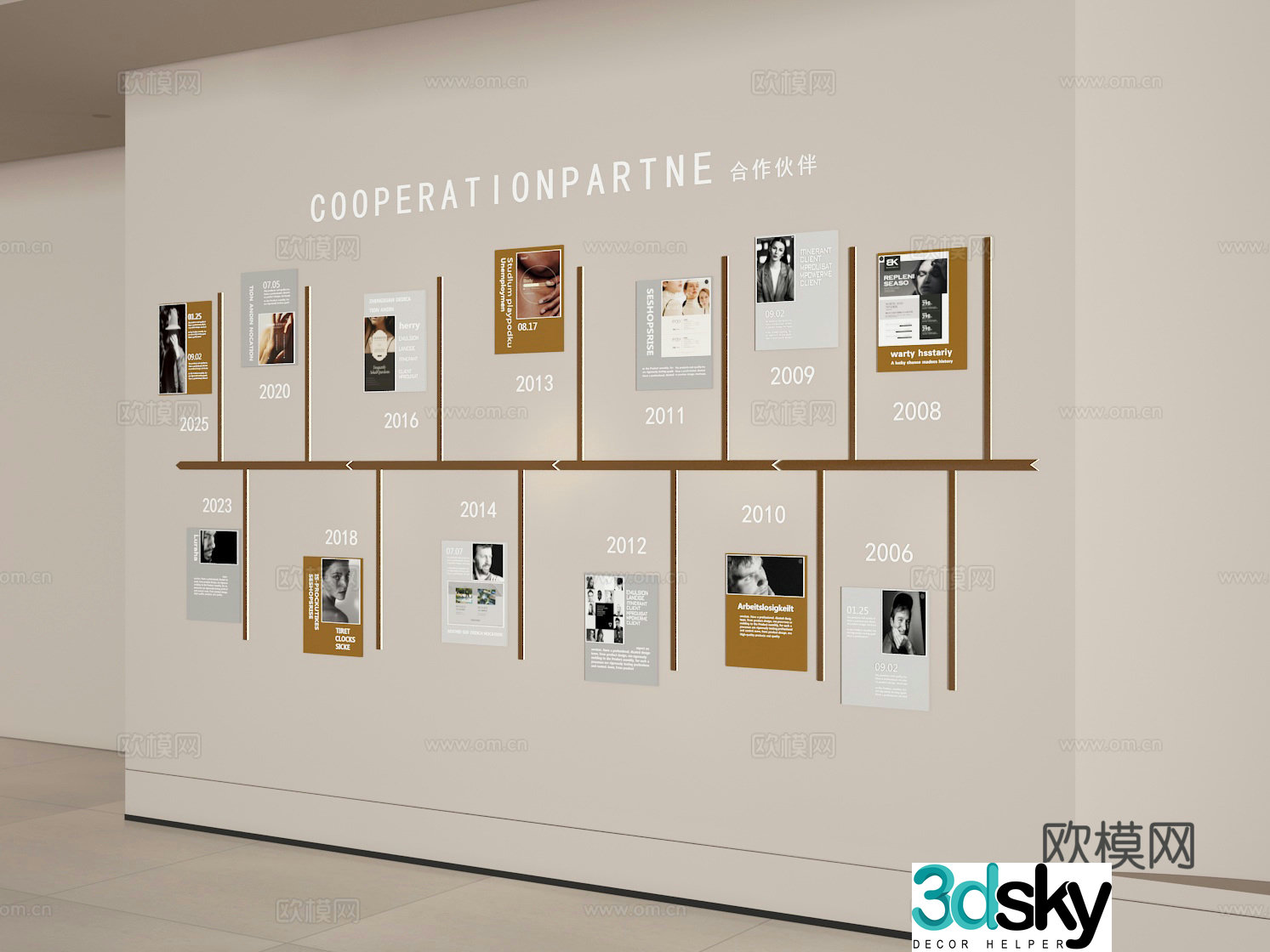 Cultural wall 3d model