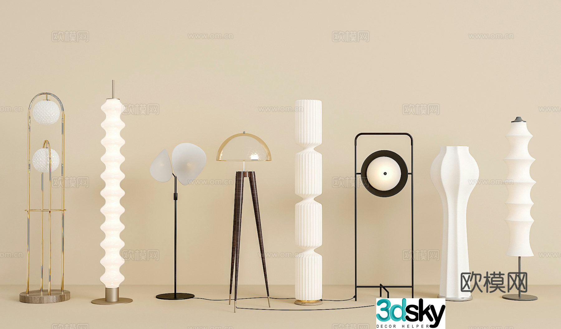Floor lamp Metal floor lamp Art floor lamp 3d model